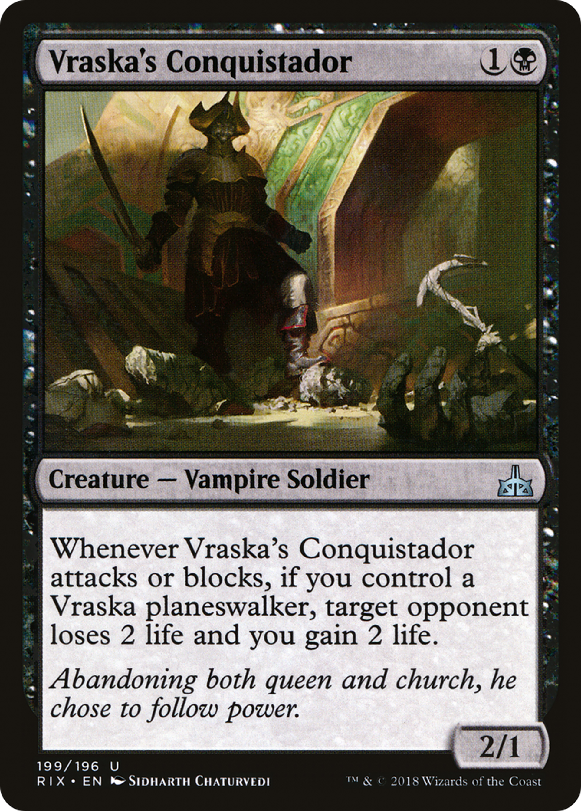 Vraska's Conquistador — Rivals of Ixalan — Magic: The Gathering
