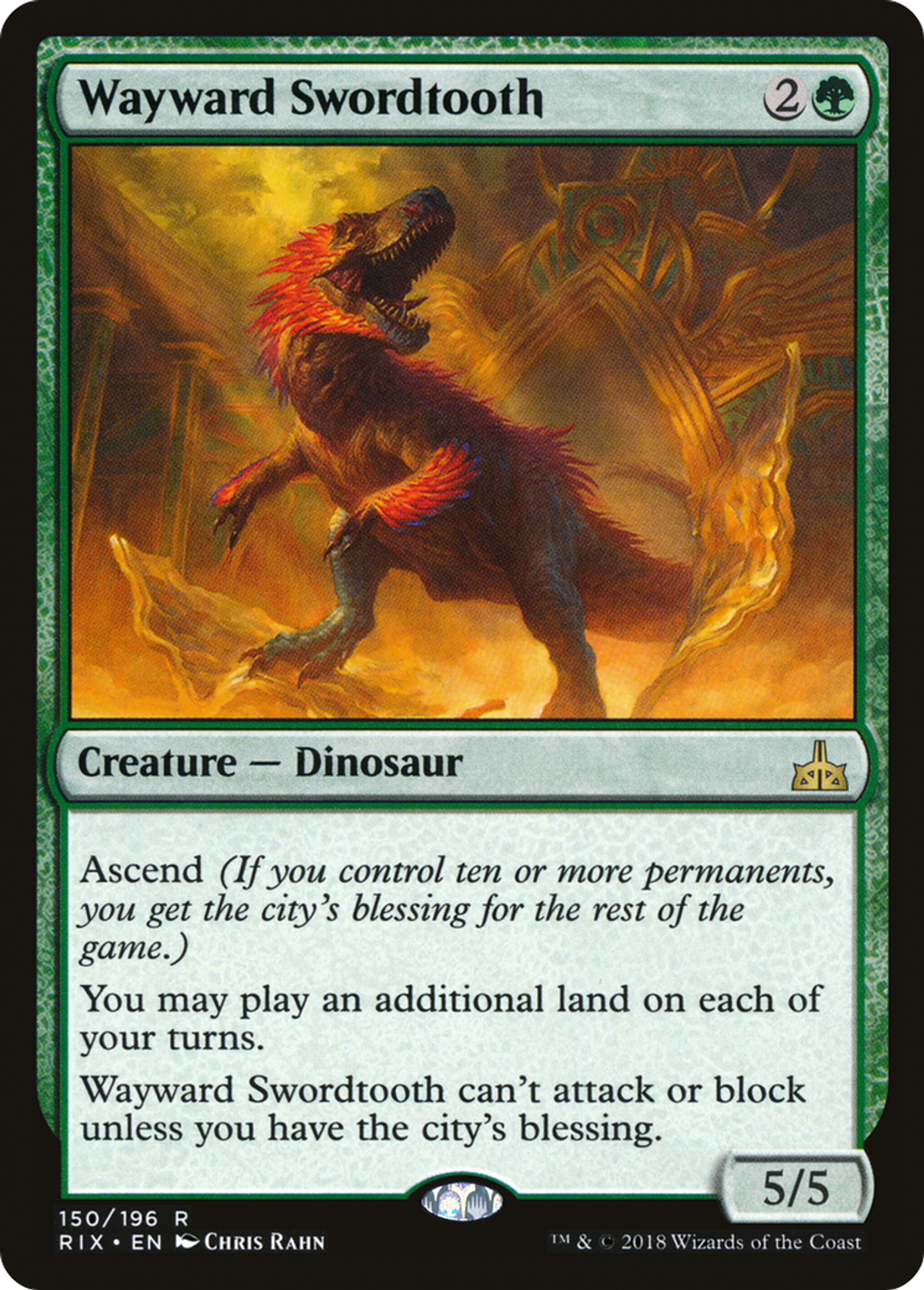 Crocs-de-sabre rétif — Rivals of Ixalan — Magic: The Gathering
