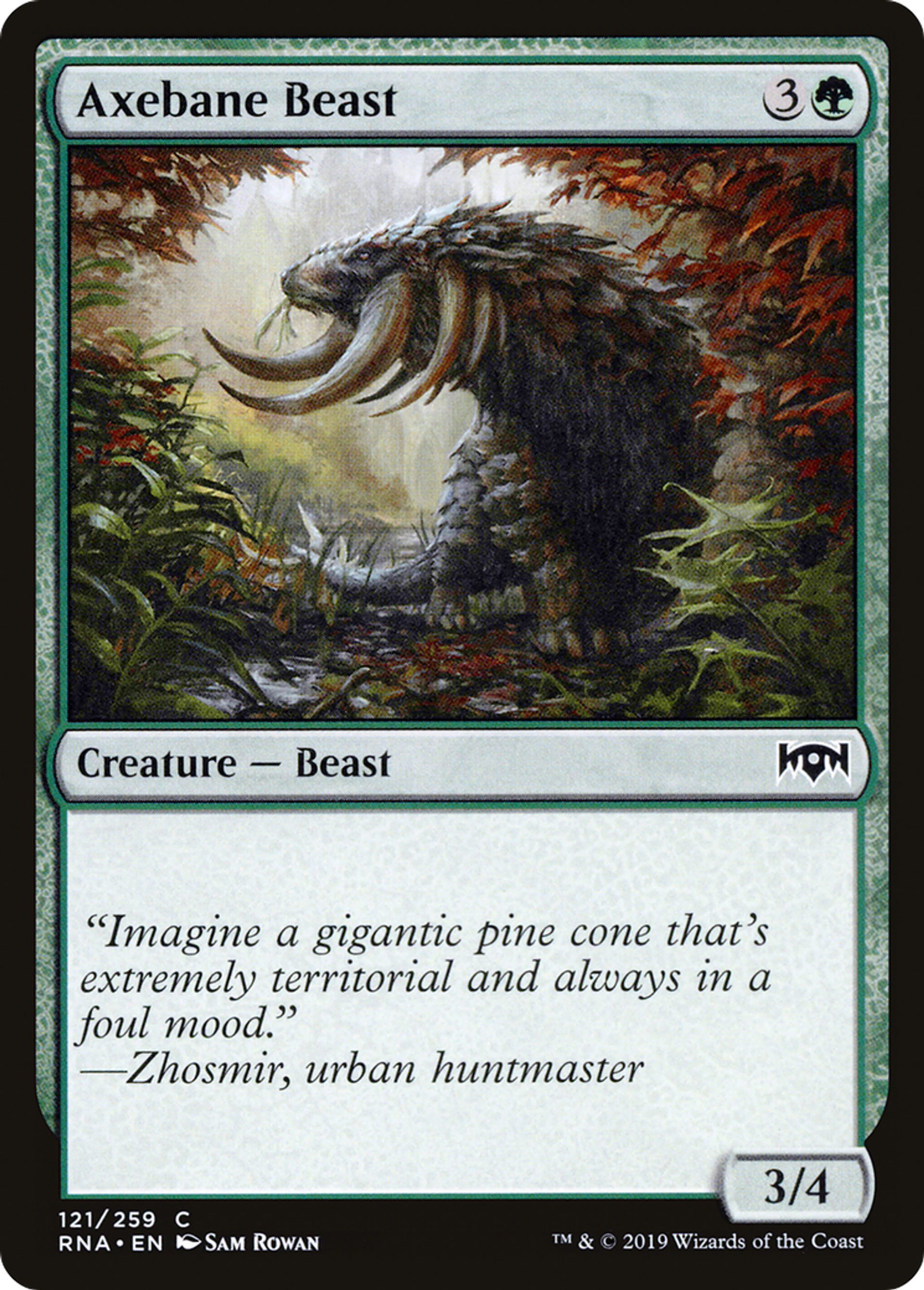 Axebane Beast — Ravnica Allegiance — Magic: The Gathering
