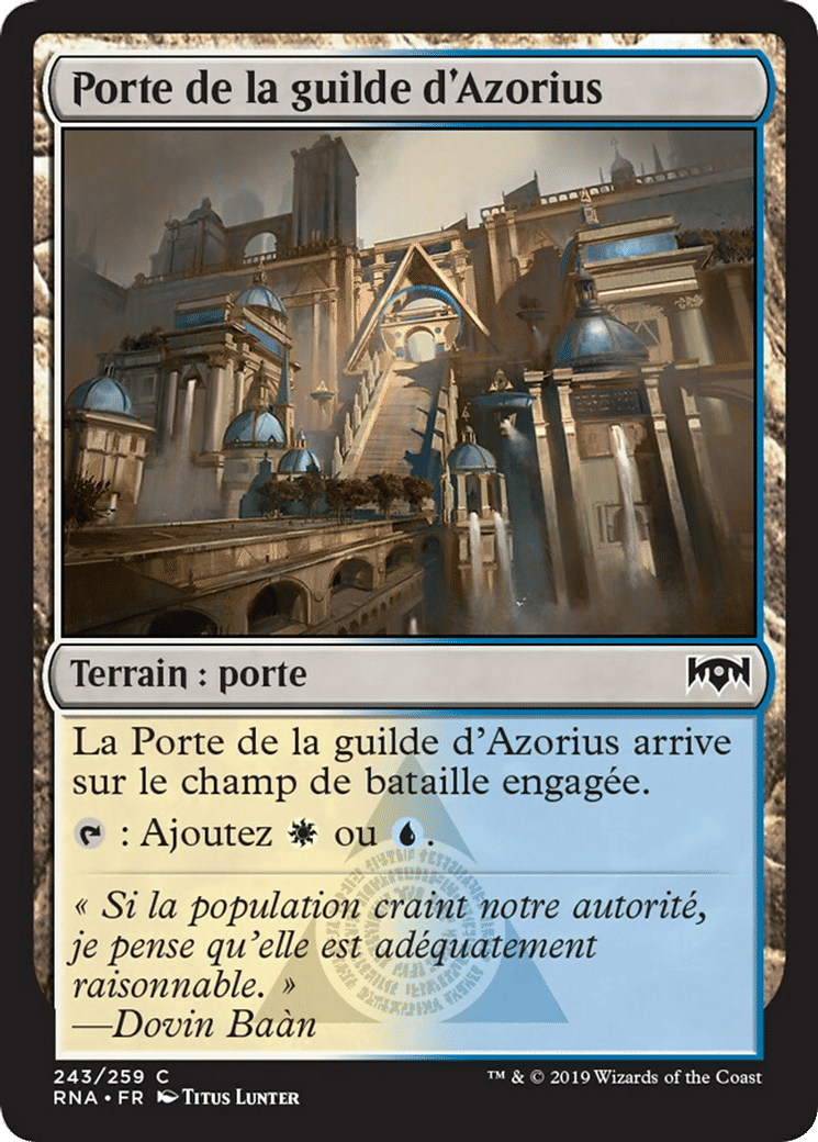 Porte de la guilde d'Azorius — Ravnica Allegiance — Magic: The Gathering