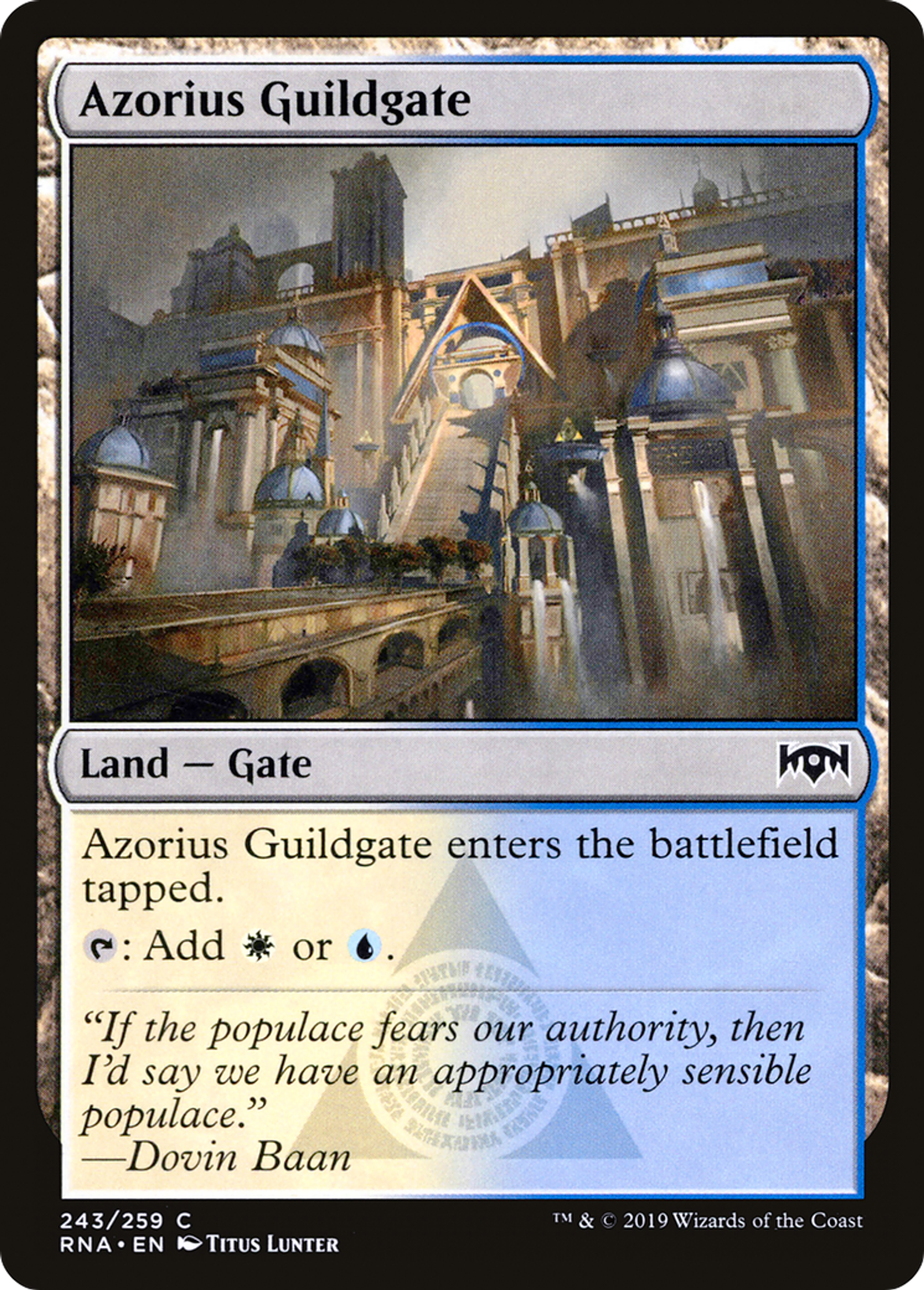 Azorius Guildgate — Ravnica Allegiance — Magic: The Gathering