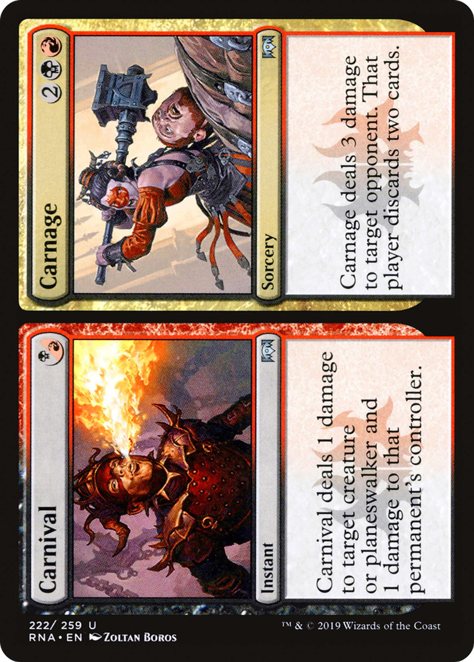 Carnival // Carnage — Ravnica Allegiance — Magic: The Gathering