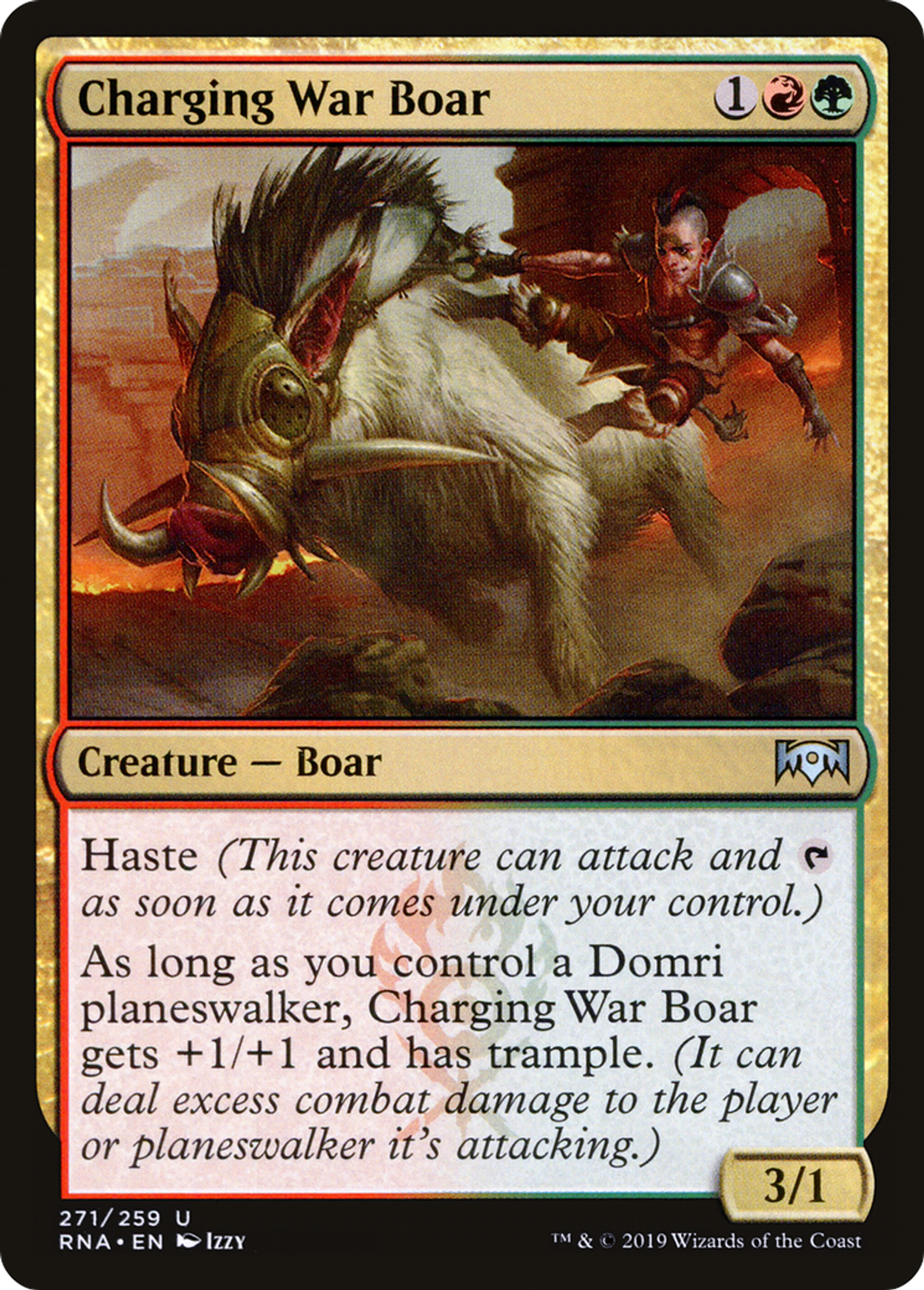 Charging War Boar — Ravnica Allegiance — Magic: The Gathering