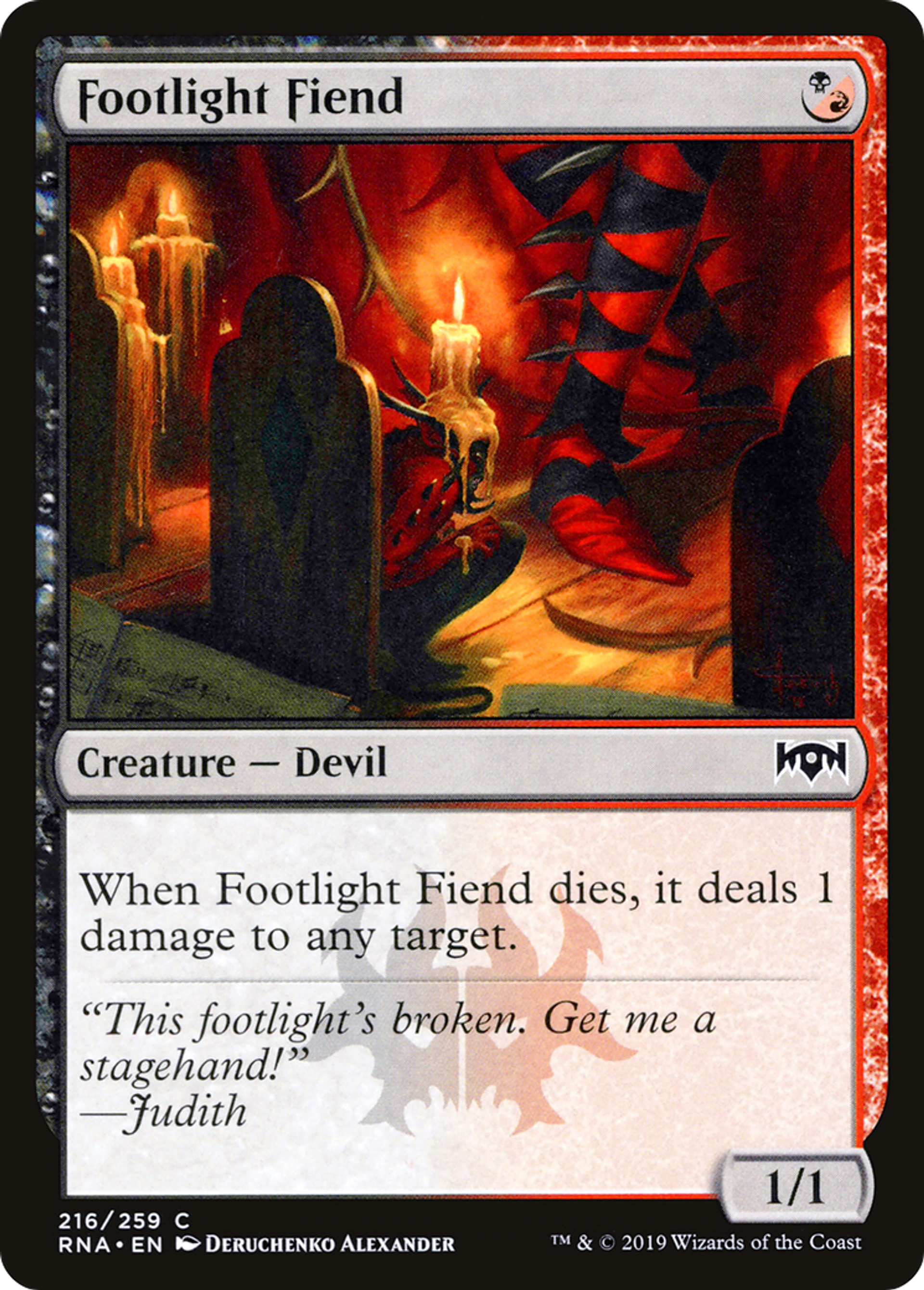 Footlight Fiend — Ravnica Allegiance — Magic: The Gathering