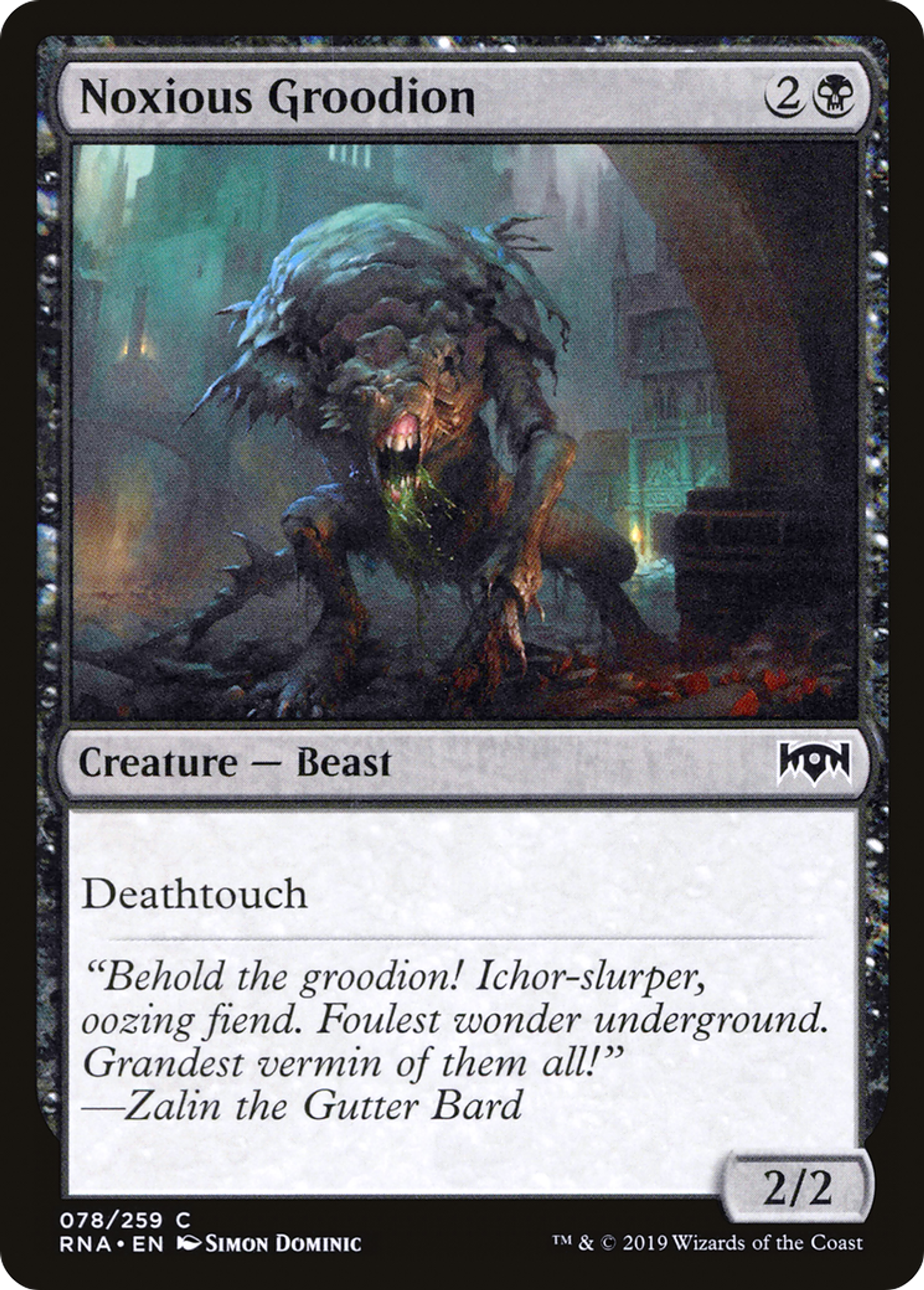 Noxious Groodion — Ravnica Allegiance — Magic: The Gathering