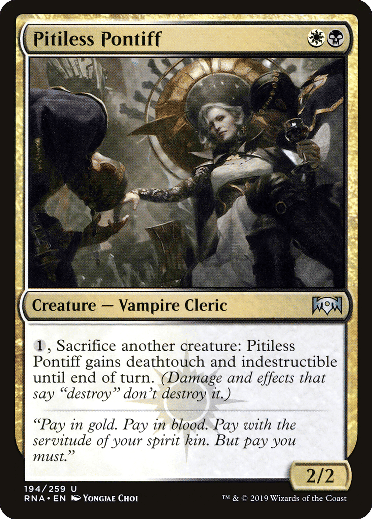 Pitiless Pontiff — Ravnica Allegiance — Magic: The Gathering