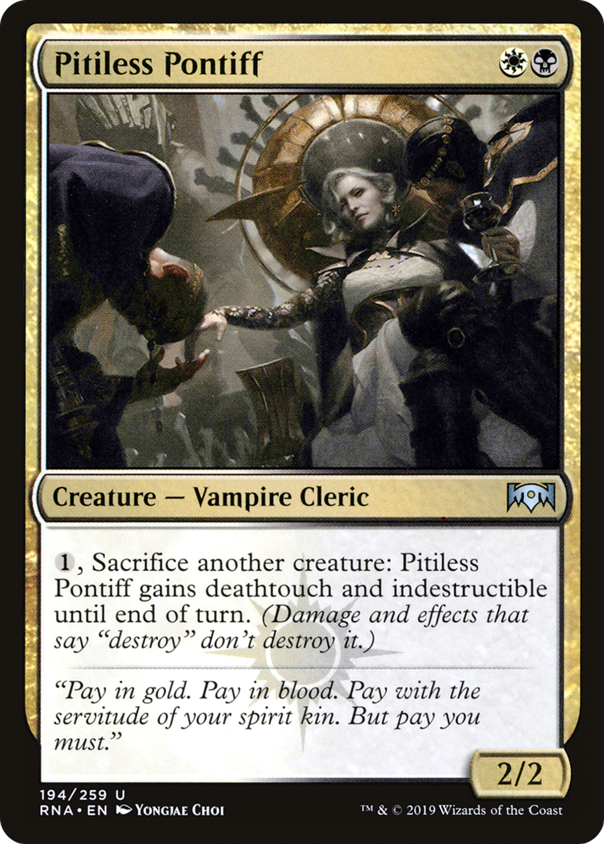 Pitiless Pontiff — Ravnica Allegiance — Magic: The Gathering