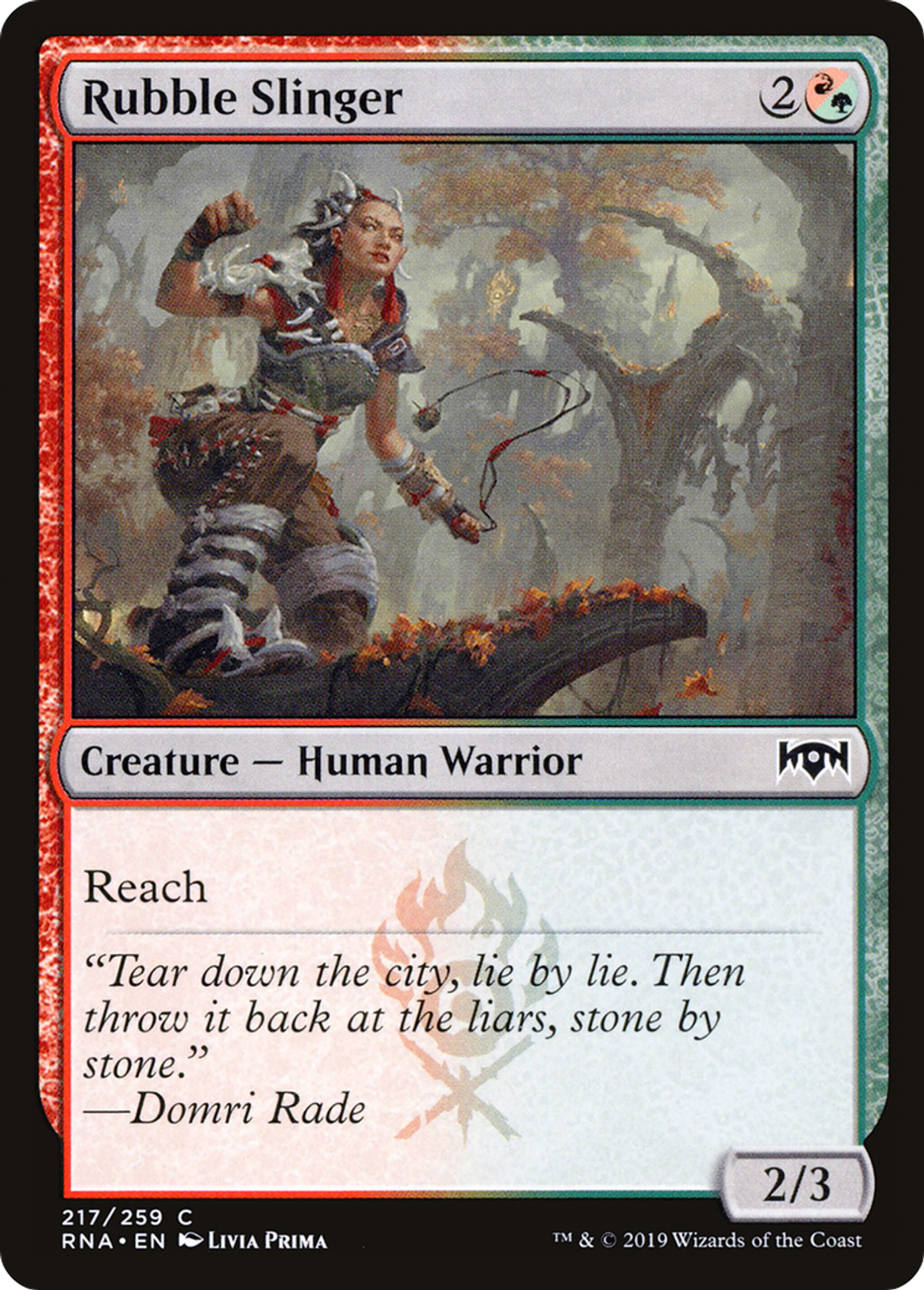 Rubble Slinger — Ravnica Allegiance — Magic: The Gathering