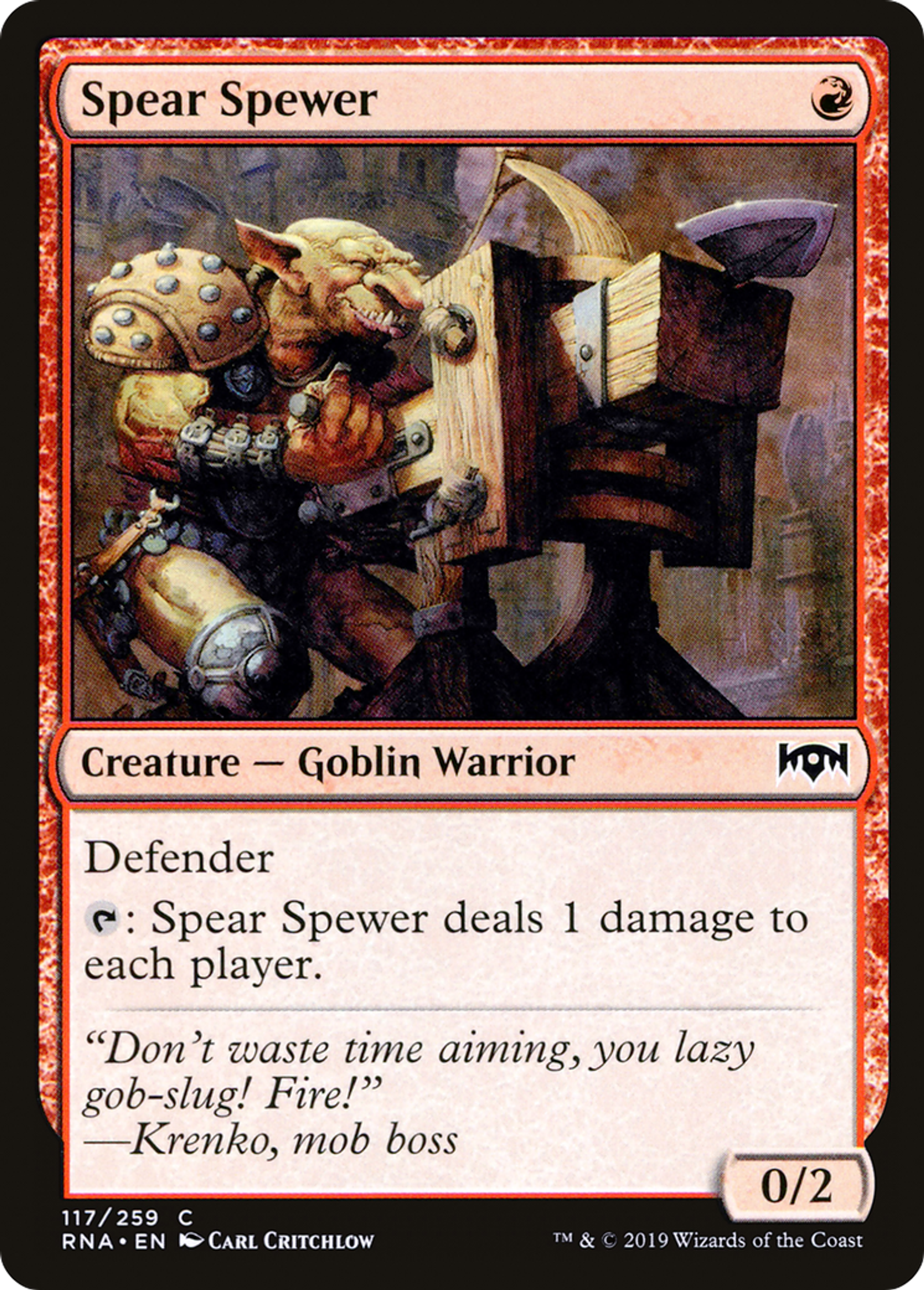 Spear Spewer — Ravnica Allegiance — Magic: The Gathering