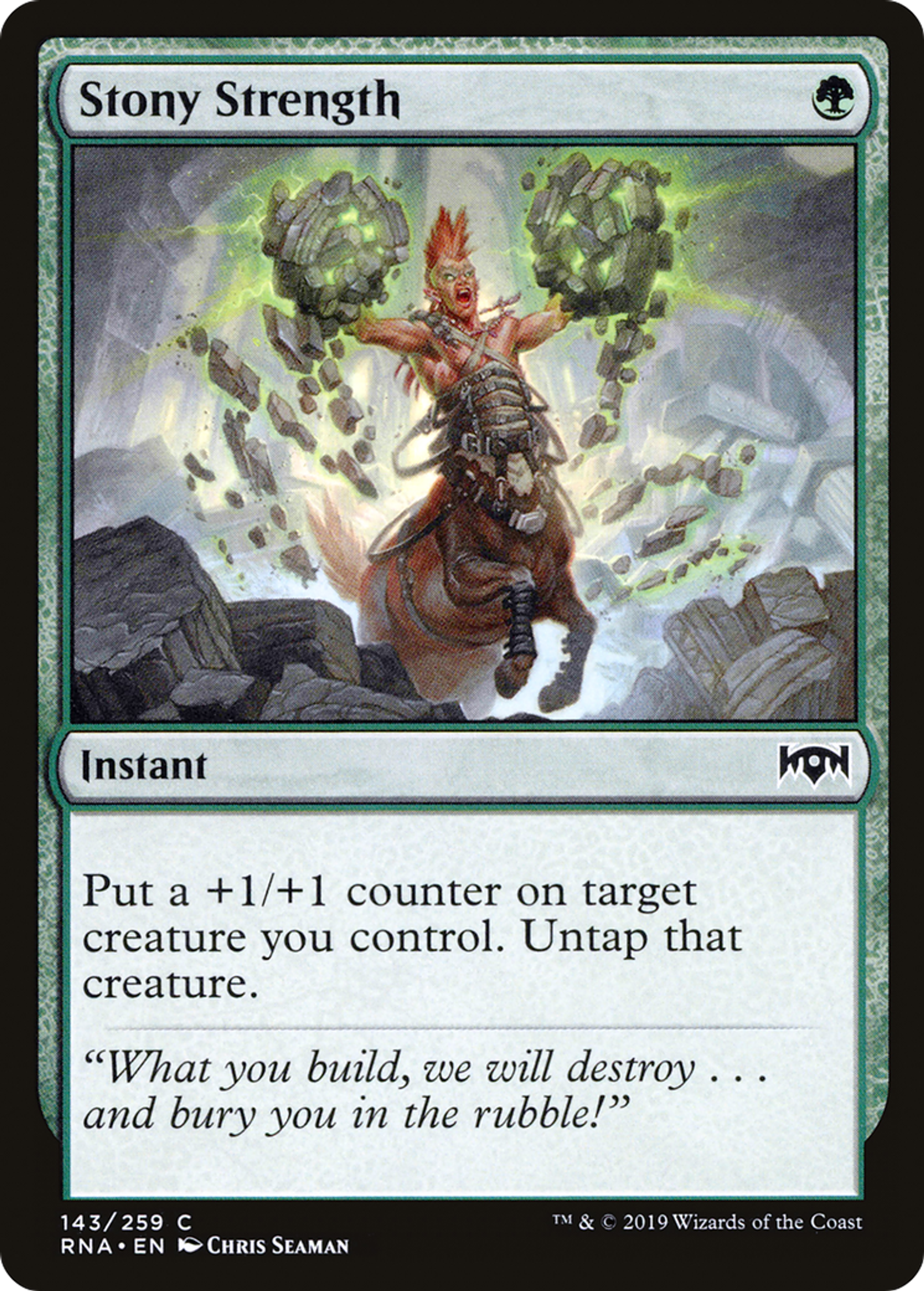 Stony Strength — Ravnica Allegiance — Magic: The Gathering