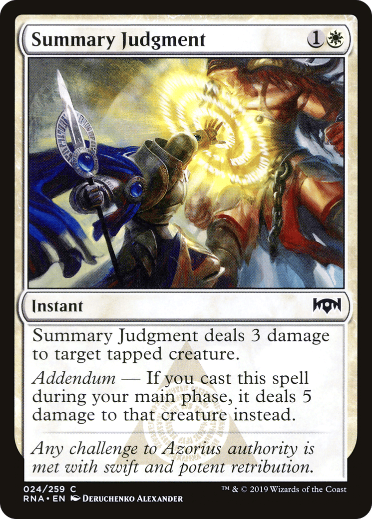 Summary Judgment — Ravnica Allegiance — Magic: The Gathering