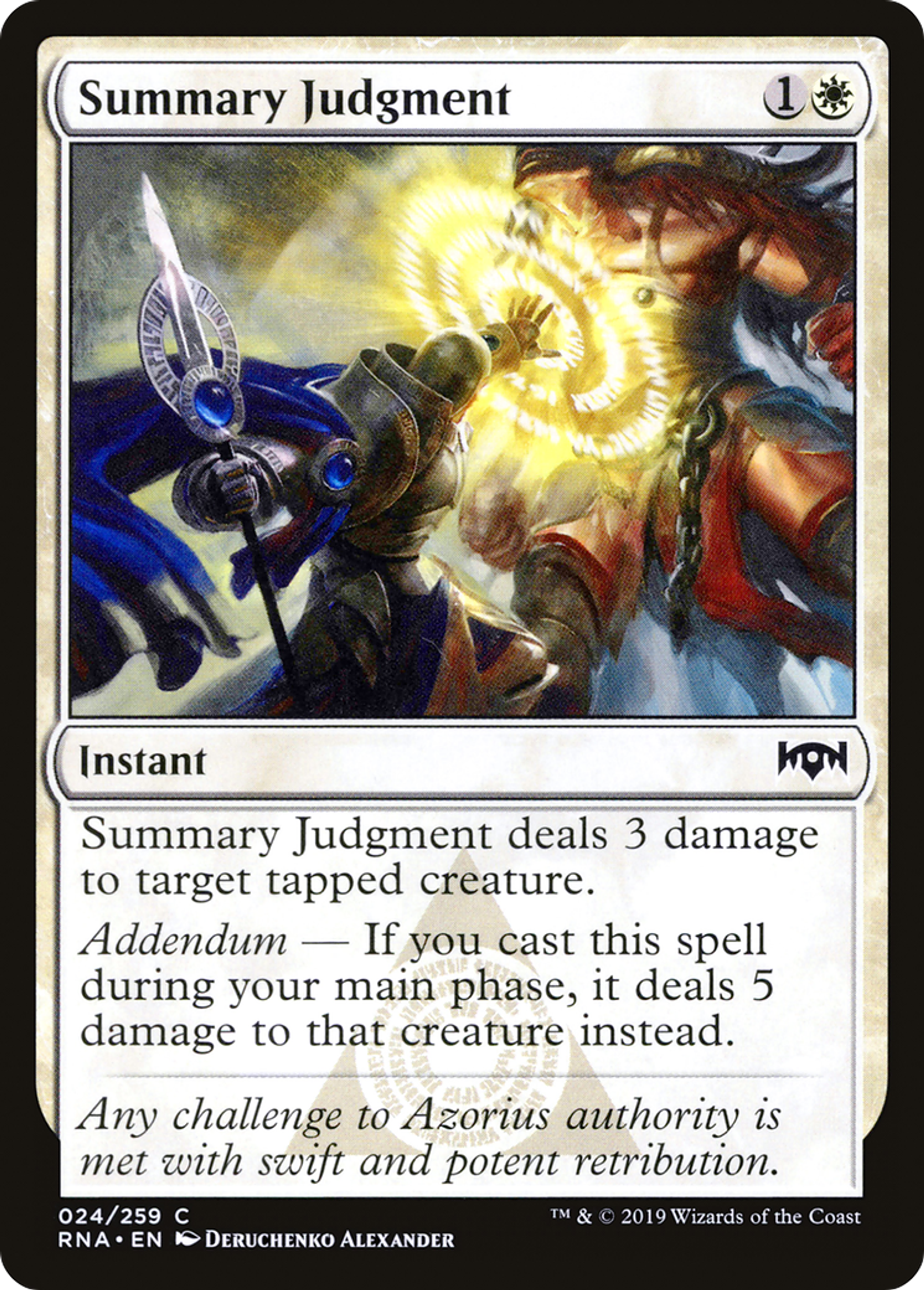 Summary Judgment — Ravnica Allegiance — Magic: The Gathering