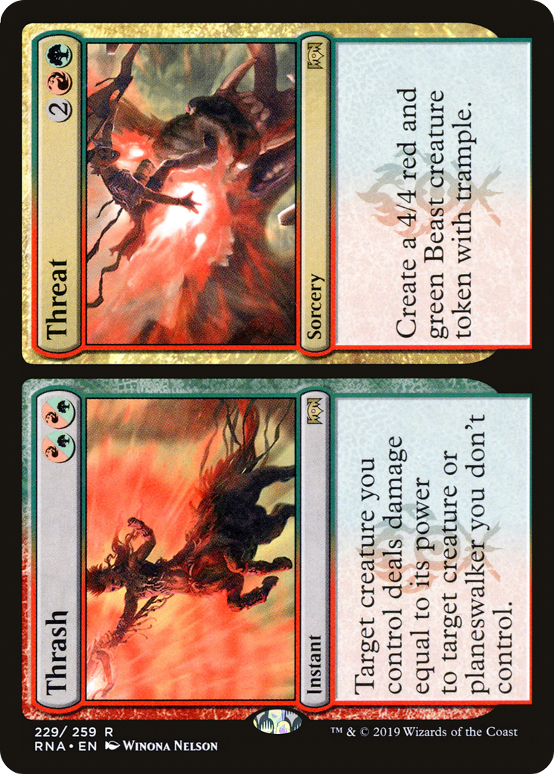 Thrash // Threat — Ravnica Allegiance — Magic: The Gathering