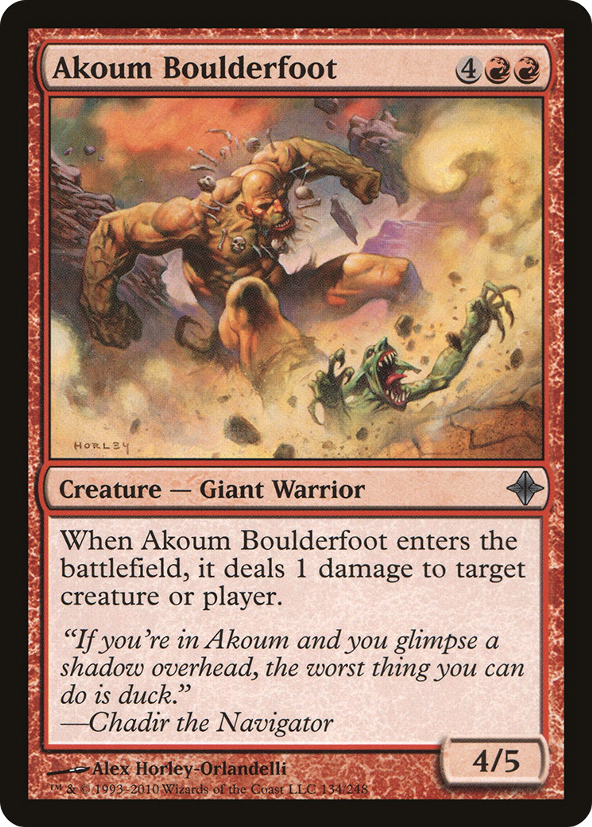 Akoum Boulderfoot — Rise of the Eldrazi — Magic: The Gathering