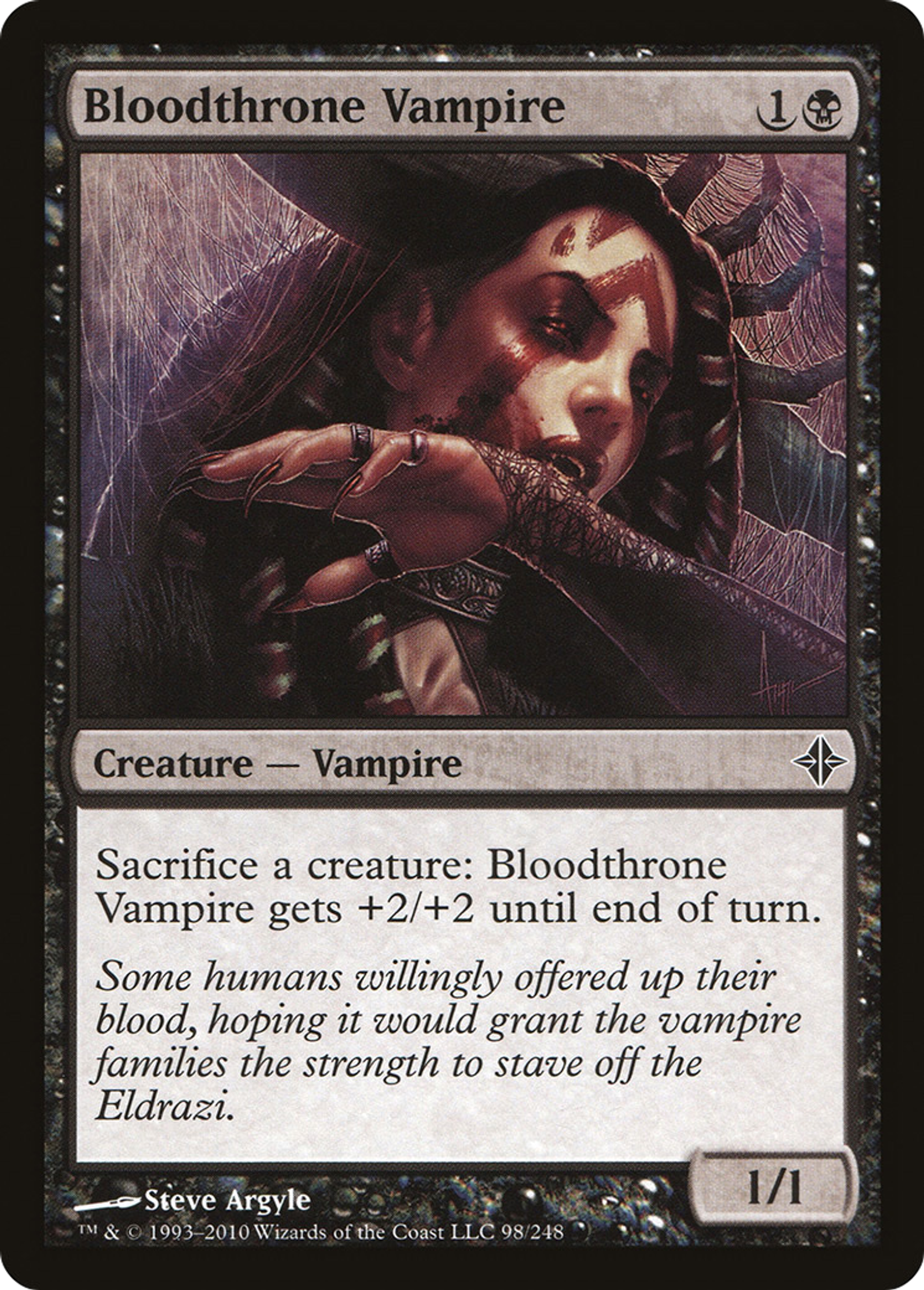 Bloodthrone Vampire — Rise of the Eldrazi — Magic: The Gathering