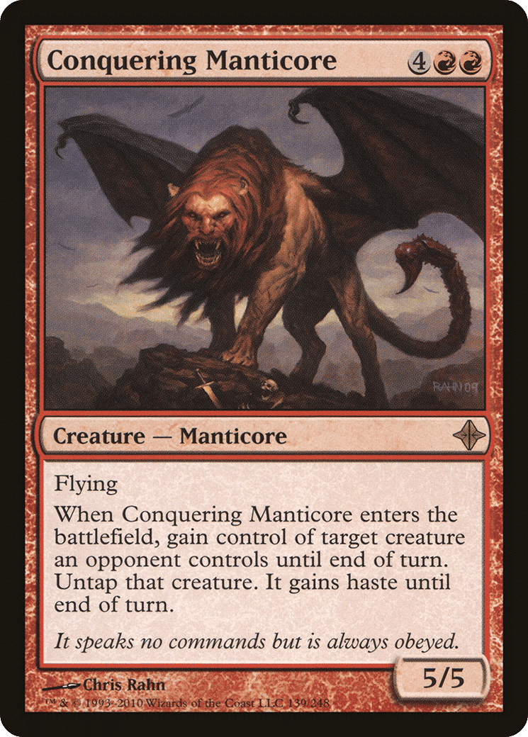 Conquering Manticore — Rise of the Eldrazi — Magic: The Gathering