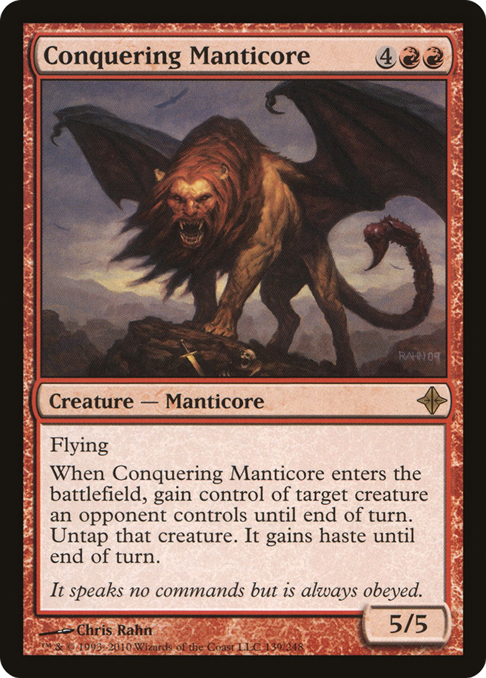 Conquering Manticore — Rise of the Eldrazi — Magic: The Gathering