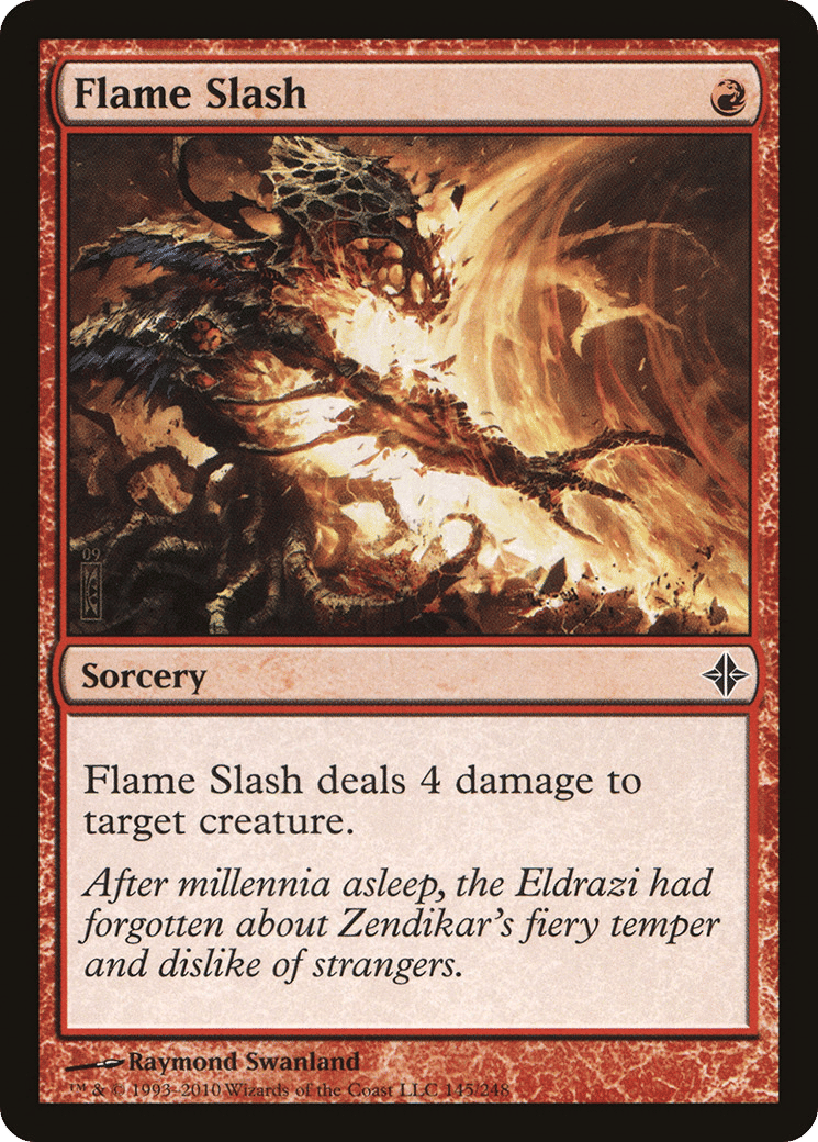 Flame Slash — Rise of the Eldrazi — Magic: The Gathering