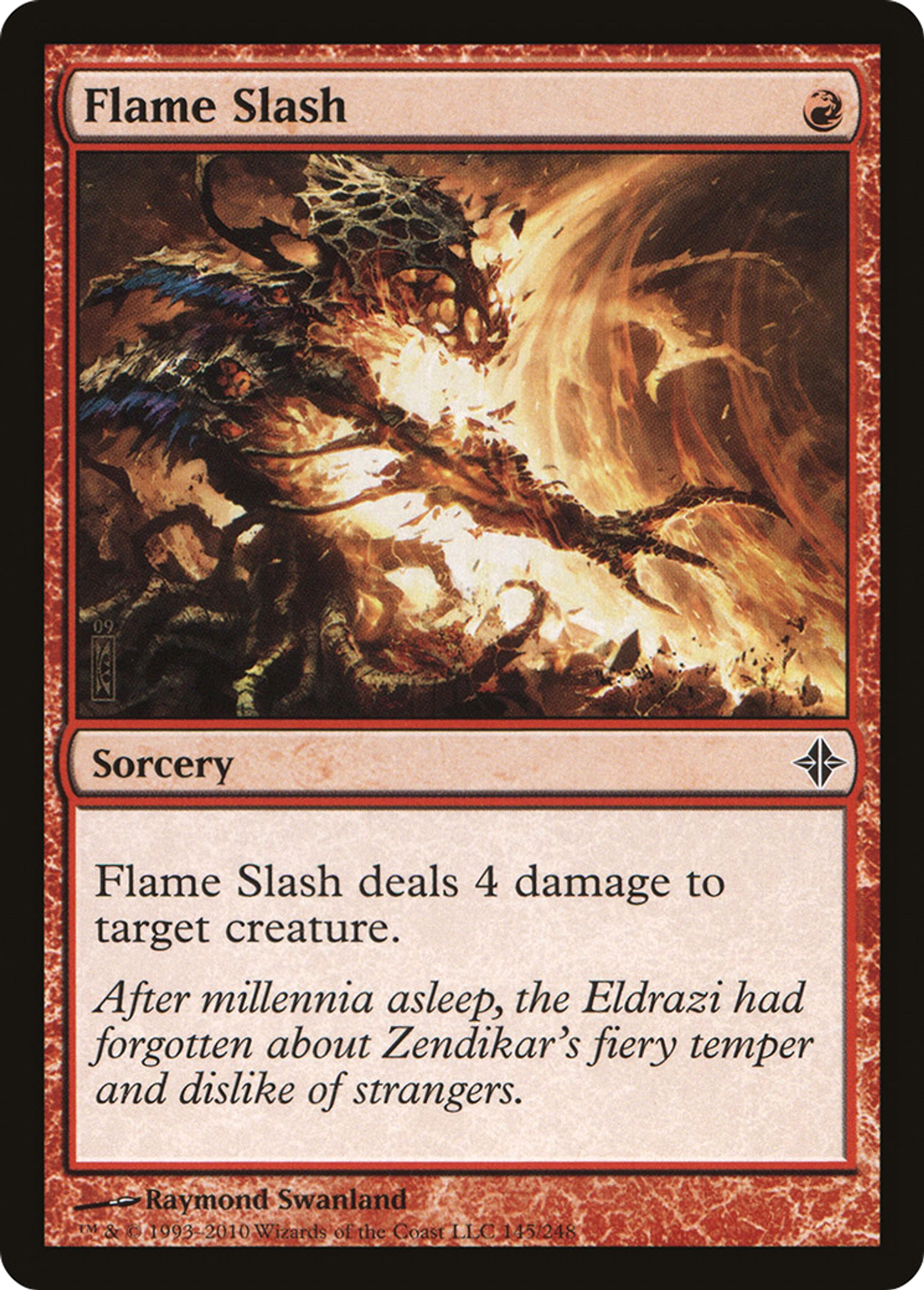 Flame Slash — Rise of the Eldrazi — Magic: The Gathering