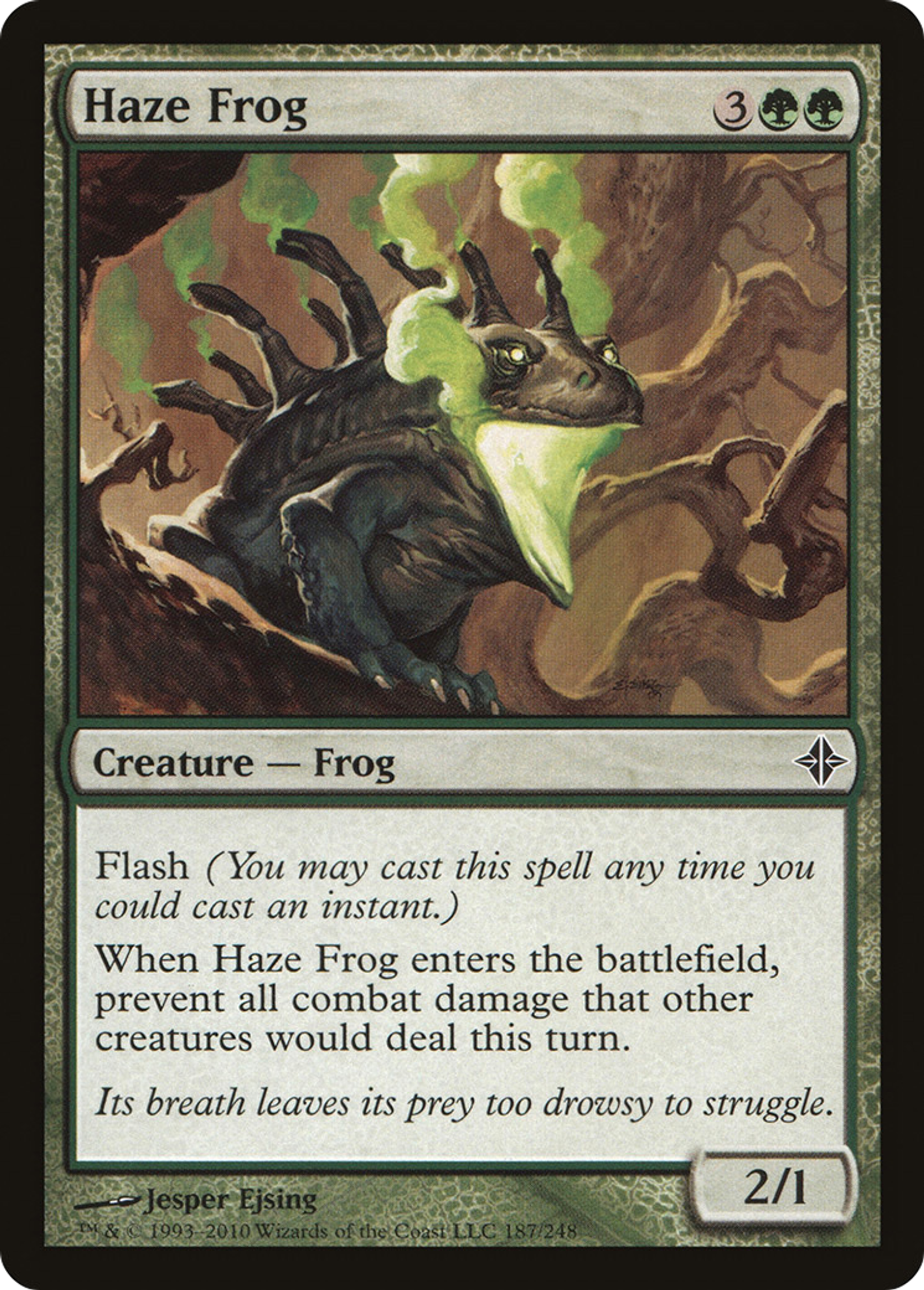Haze Frog — Rise of the Eldrazi — Magic: The Gathering