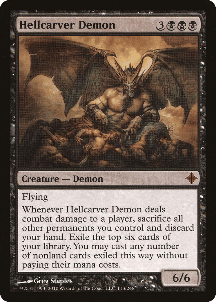 Hellcarver Demon — Rise of the Eldrazi — Magic: The Gathering