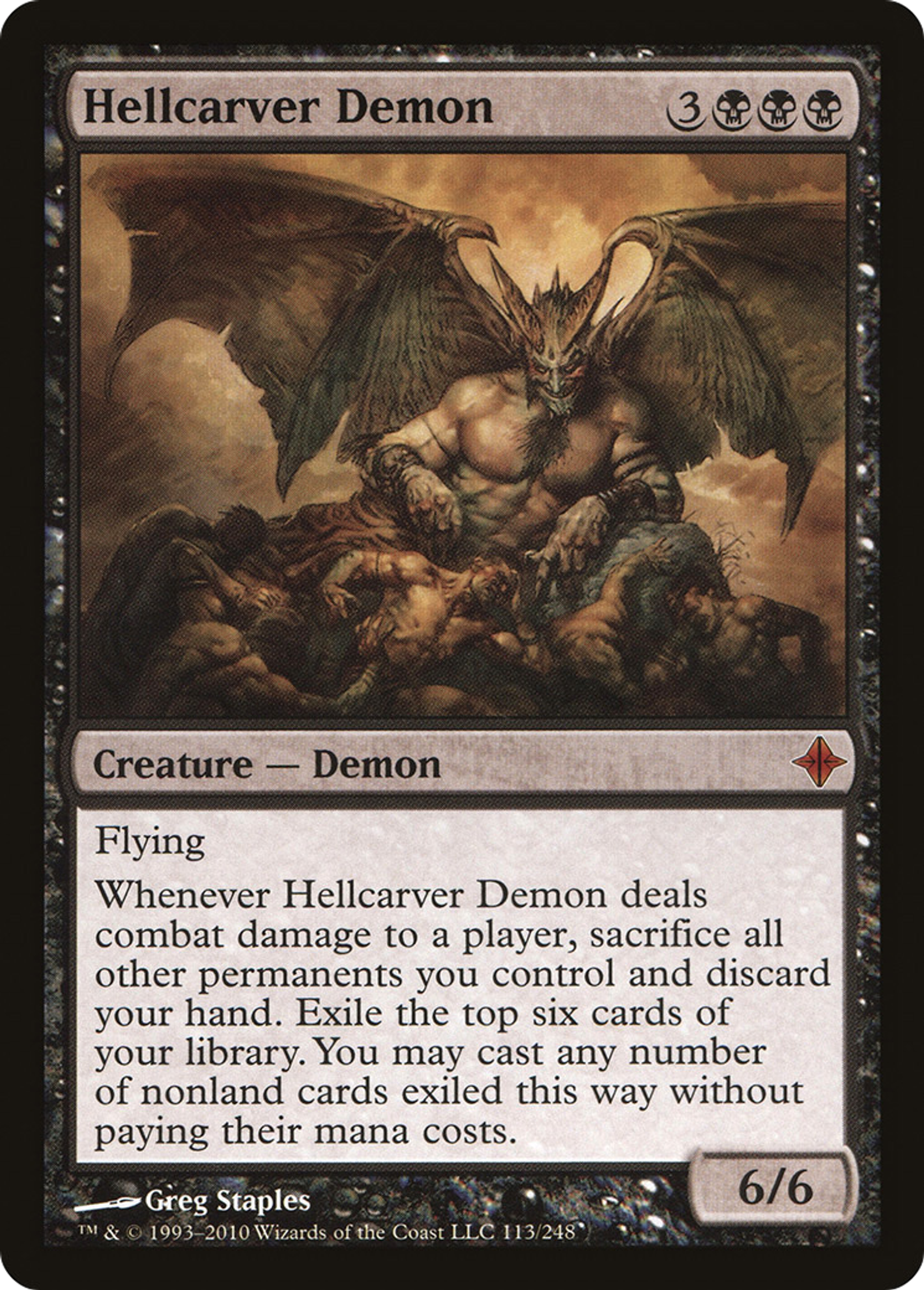 Hellcarver Demon — Rise of the Eldrazi — Magic: The Gathering