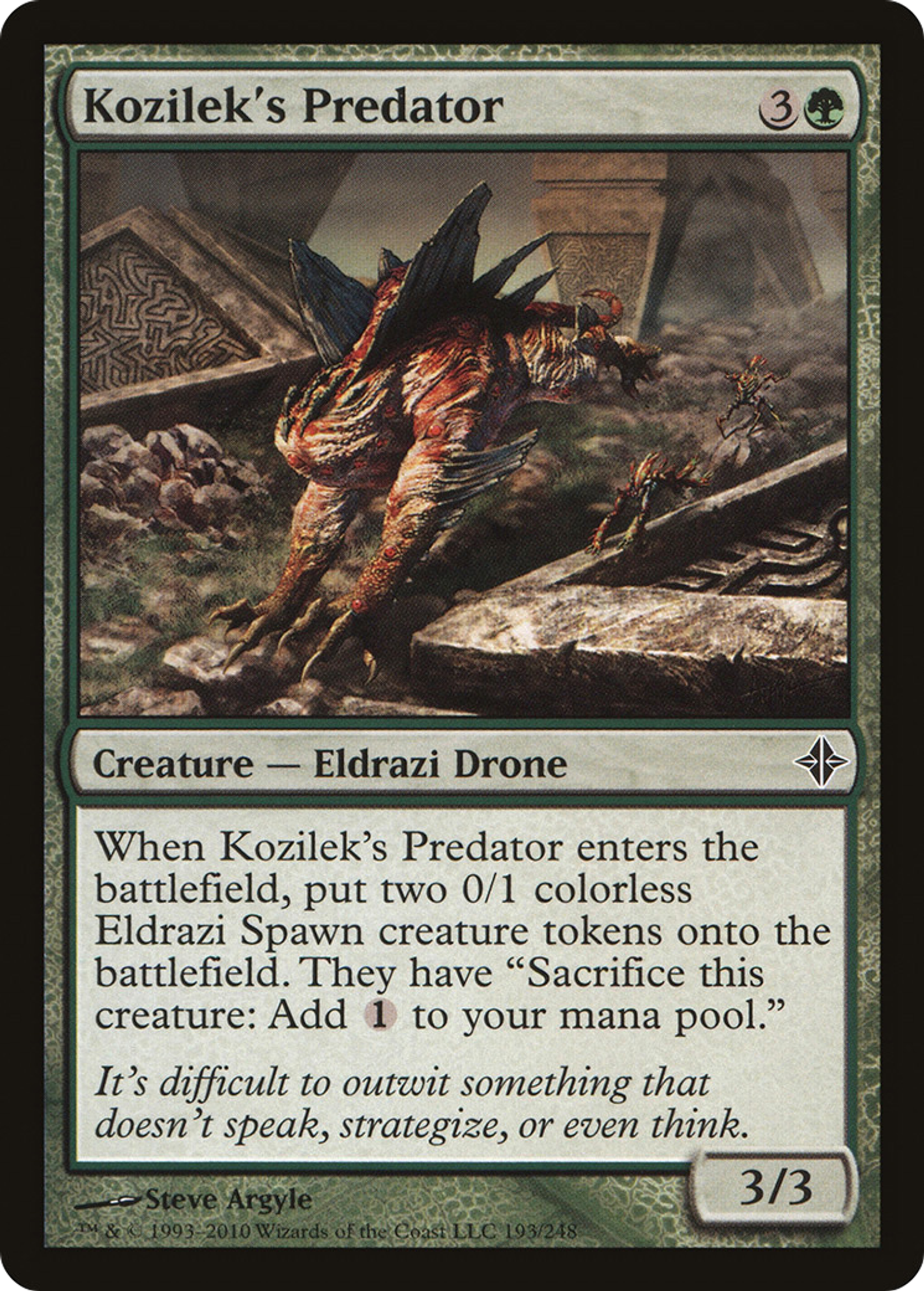 Kozilek's Predator — Rise of the Eldrazi — Magic: The Gathering