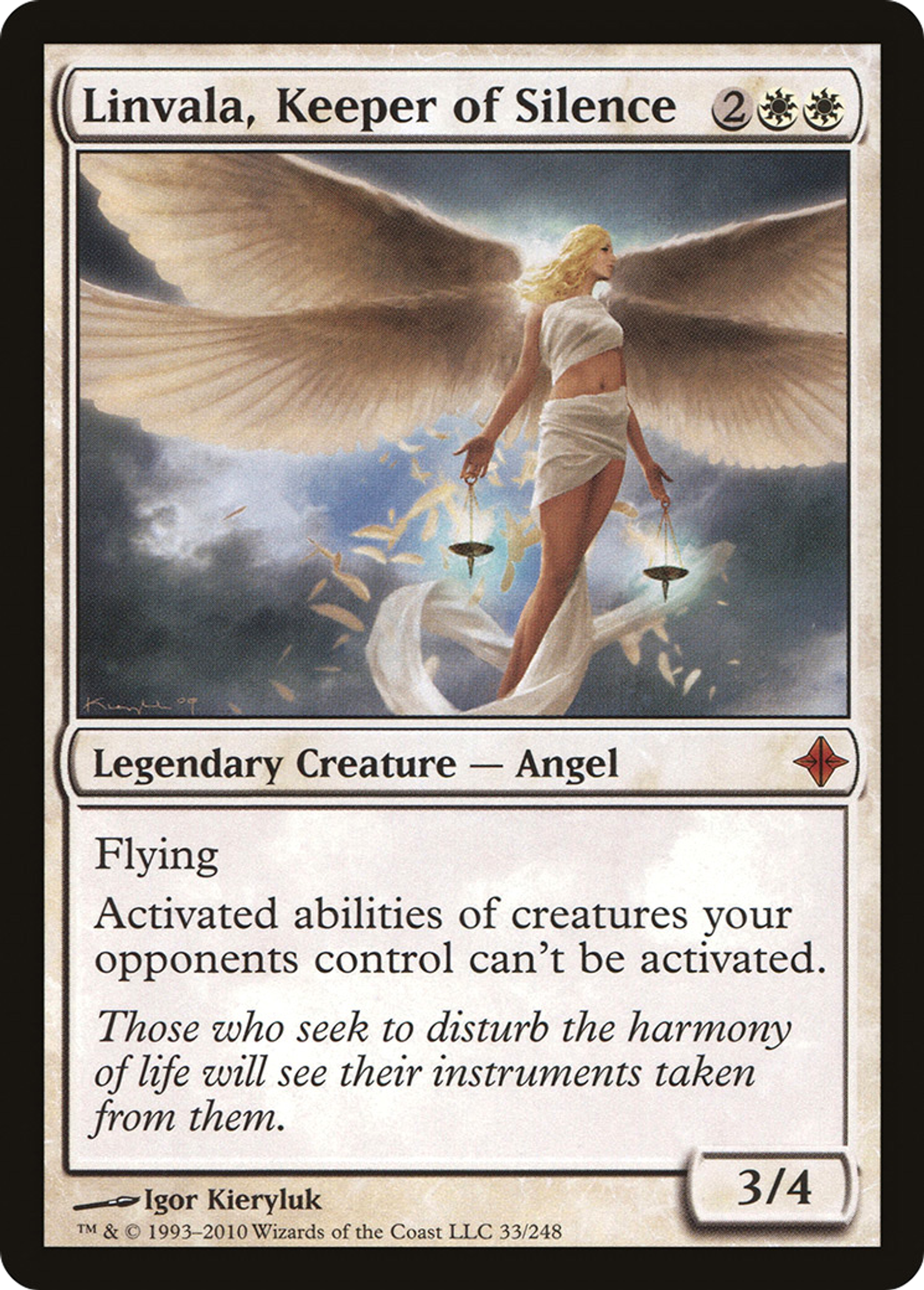 Linvala, Keeper of Silence — Rise of the Eldrazi — Magic: The Gathering