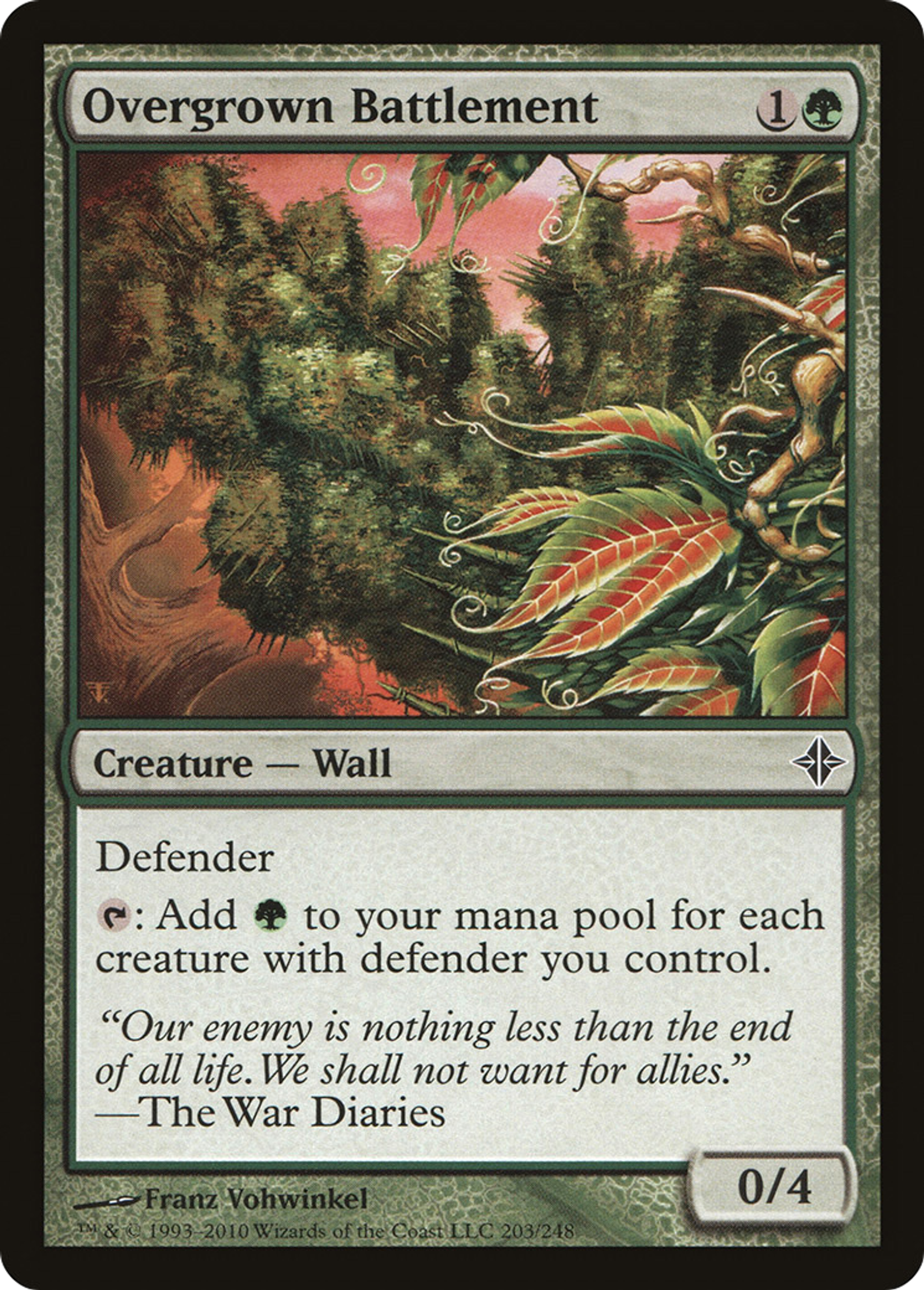 Overgrown Battlement — Rise of the Eldrazi — Magic: The Gathering