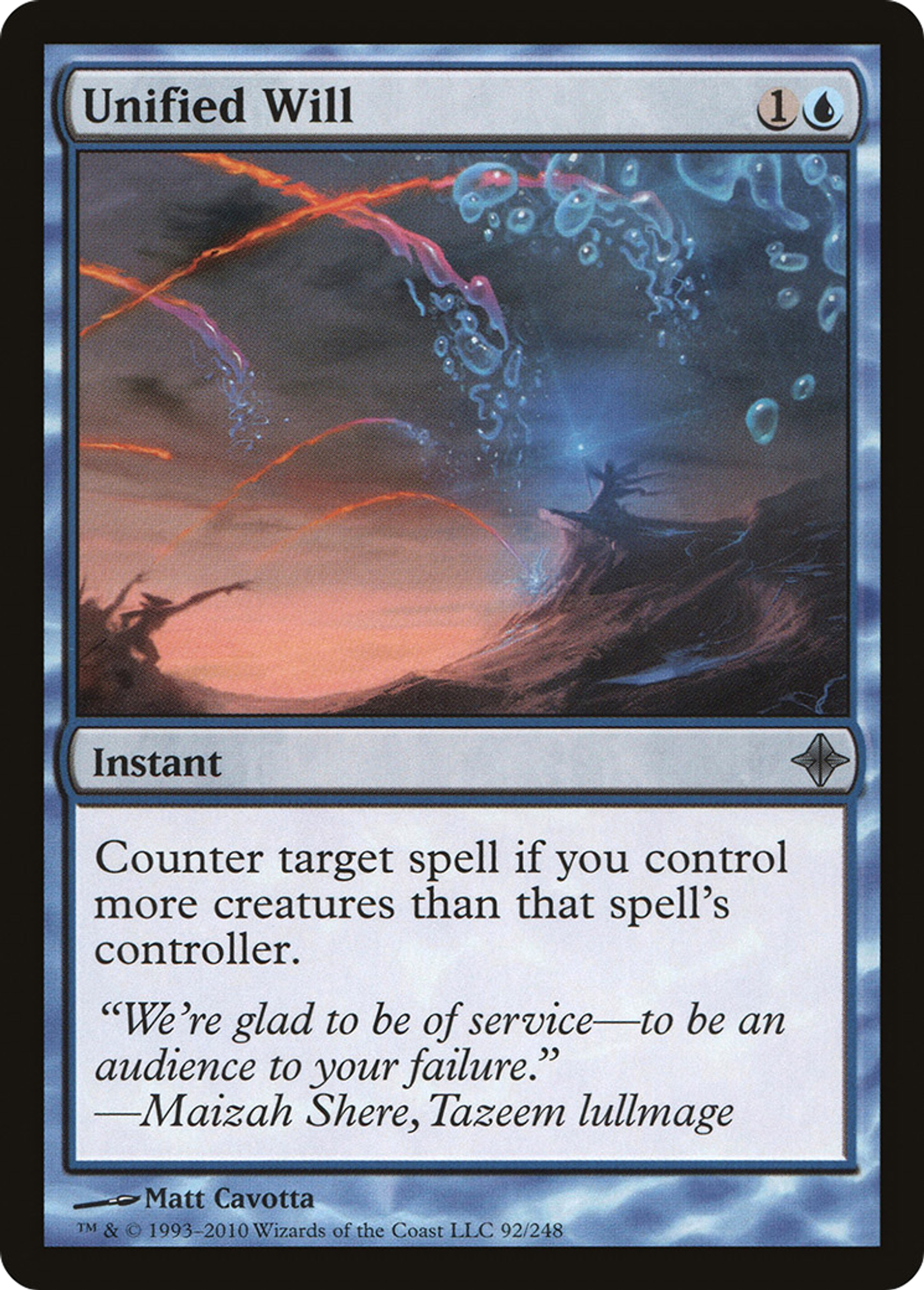 Unified Will — Rise of the Eldrazi — Magic: The Gathering