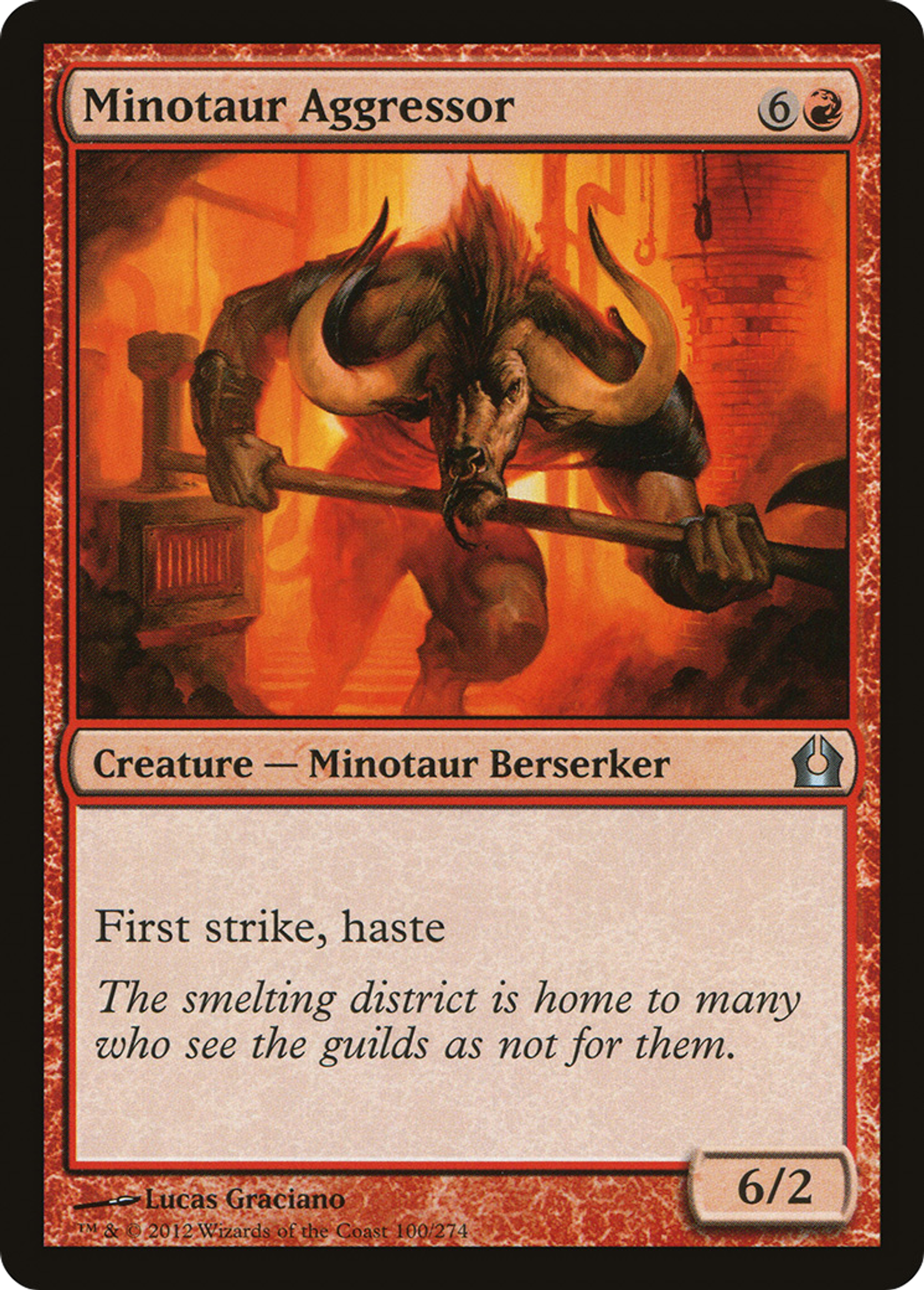 Minotaur Aggressor — Return to Ravnica — Magic: The Gathering