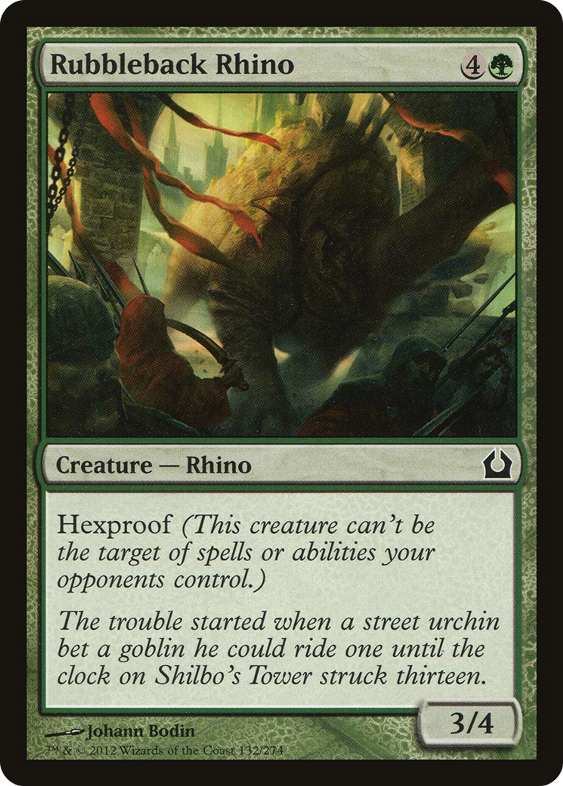 Rubbleback Rhino — Return to Ravnica — Magic: The Gathering