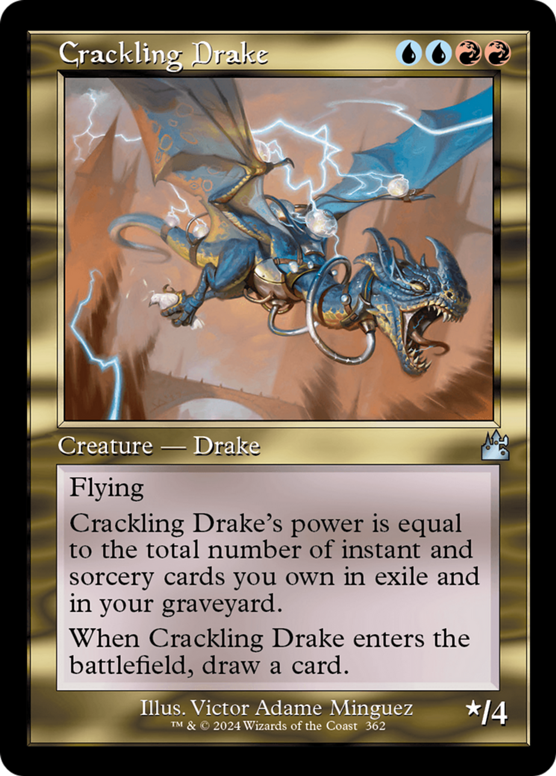 Crackling Drake — Ravnica Remastered — Magic: The Gathering