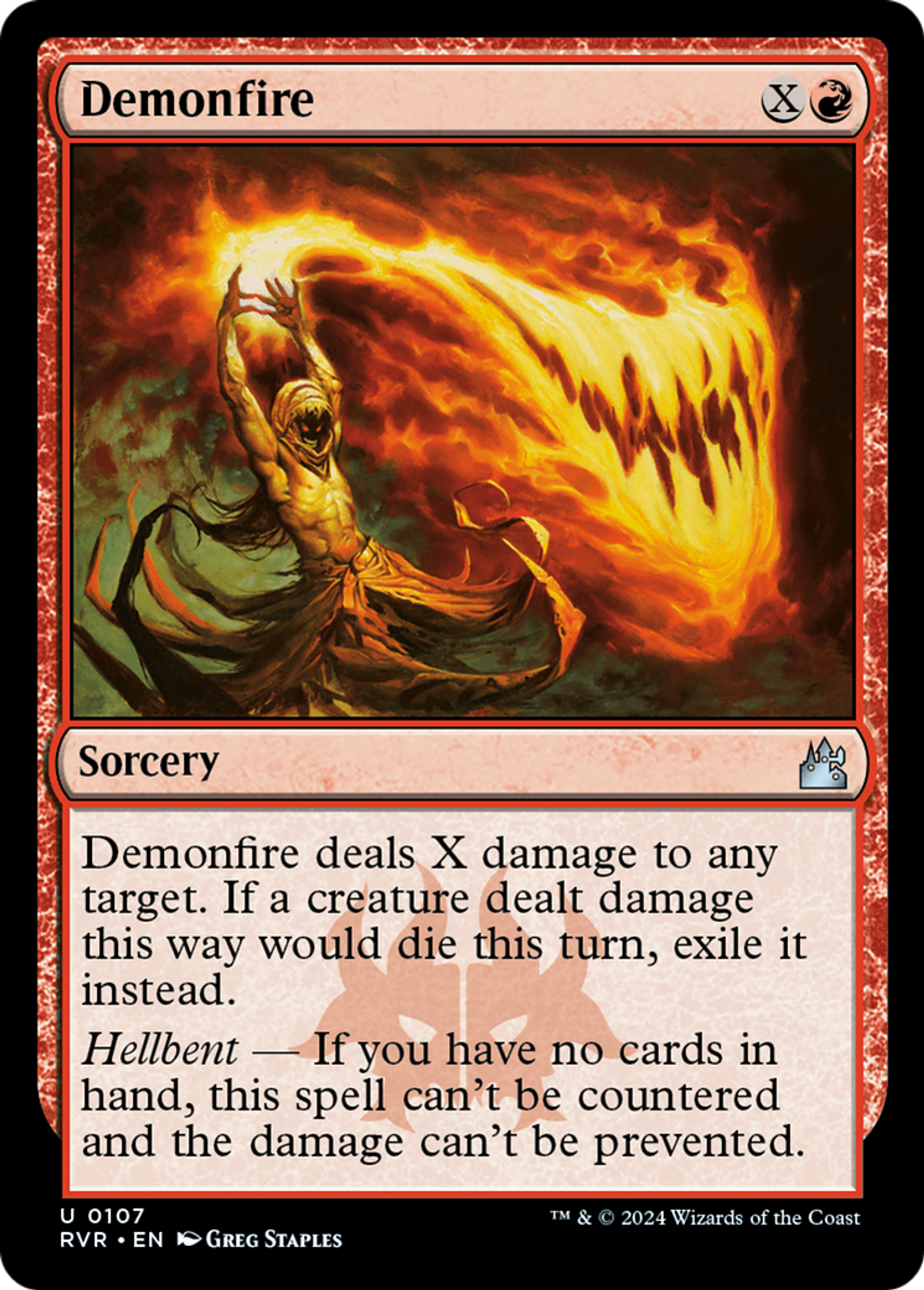 Feu démoniaque — Ravnica Remastered — Magic: The Gathering