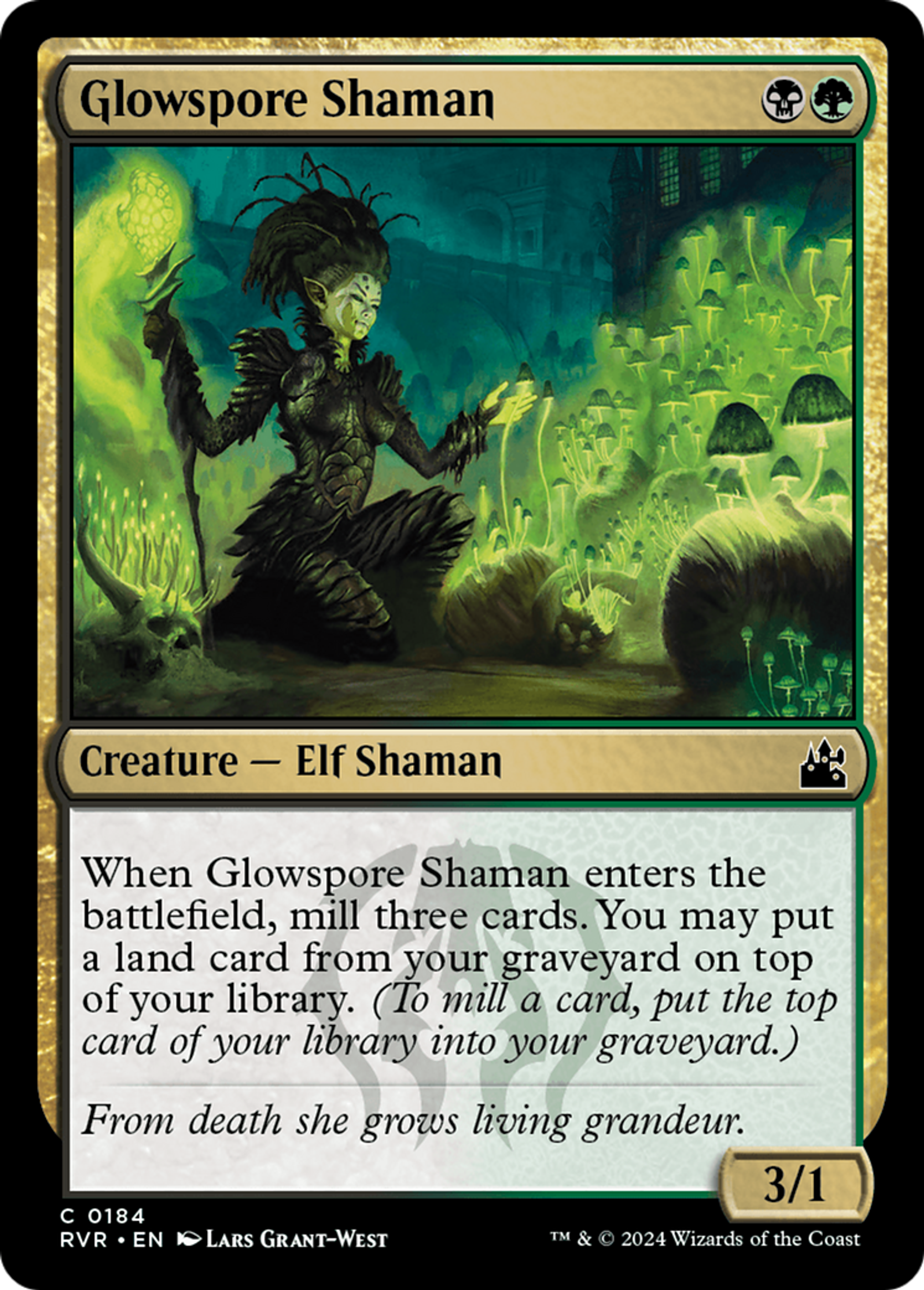 Glowspore Shaman — Ravnica Remastered — Magic: The Gathering