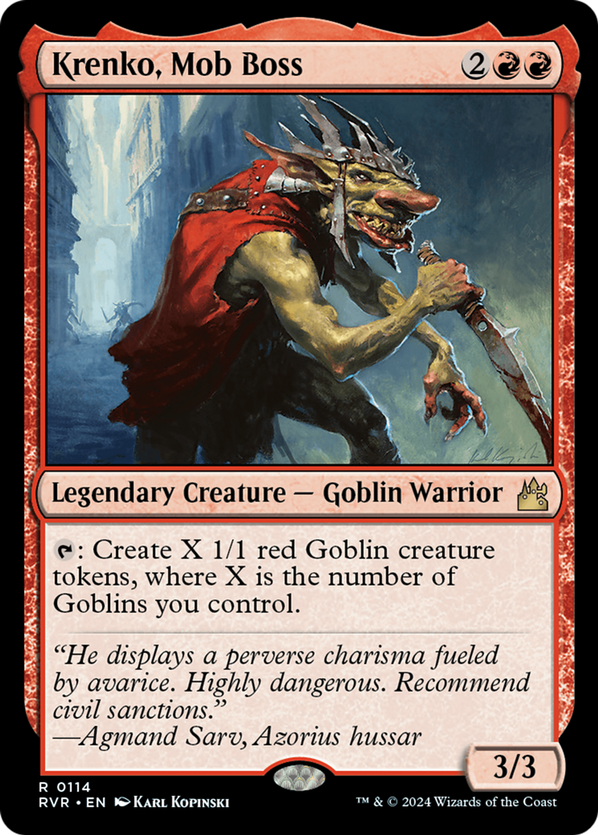 Krenko le caïd — Ravnica Remastered — Magic: The Gathering