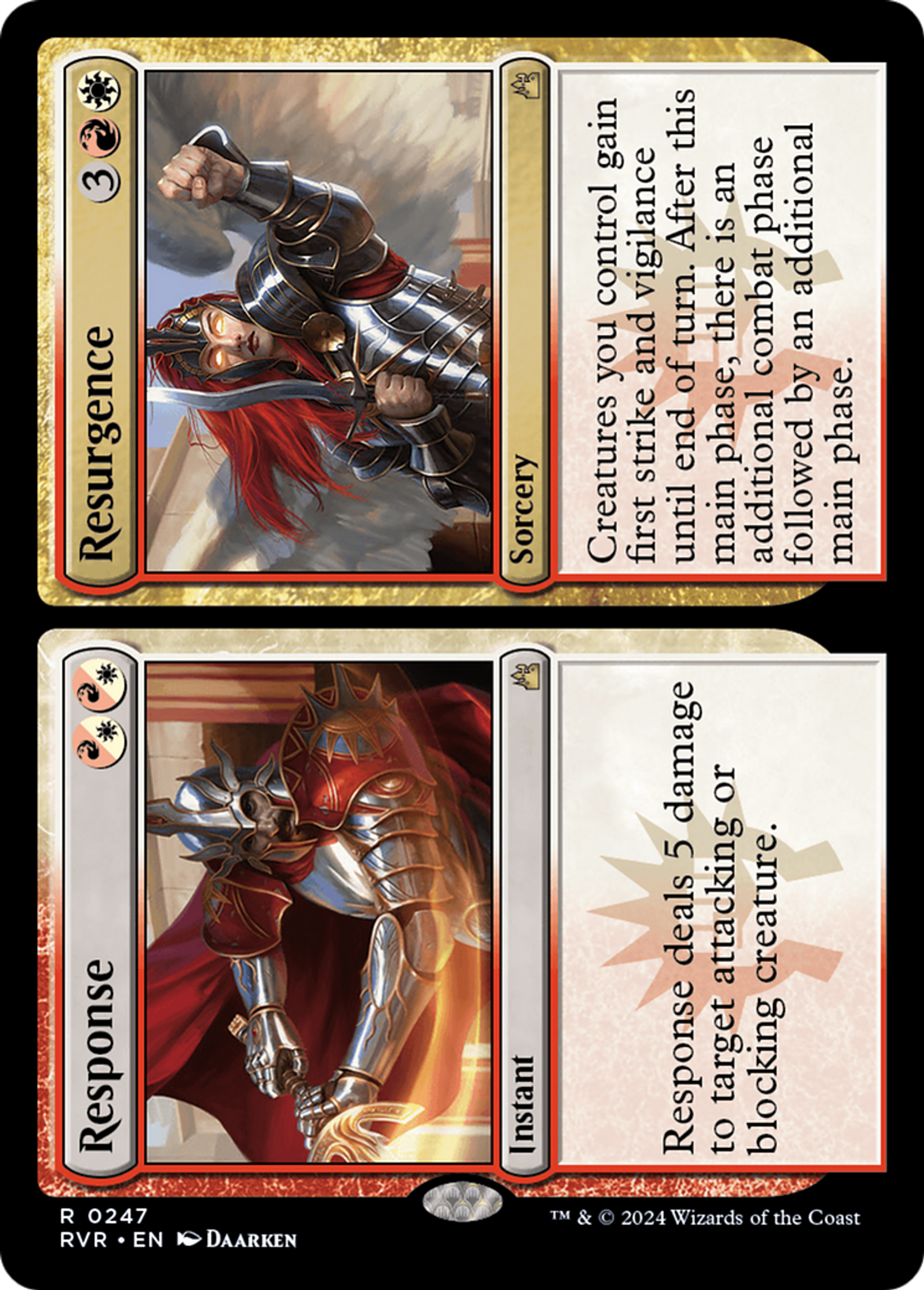 Réaction // Résurgence — Ravnica Remastered — Magic: The Gathering