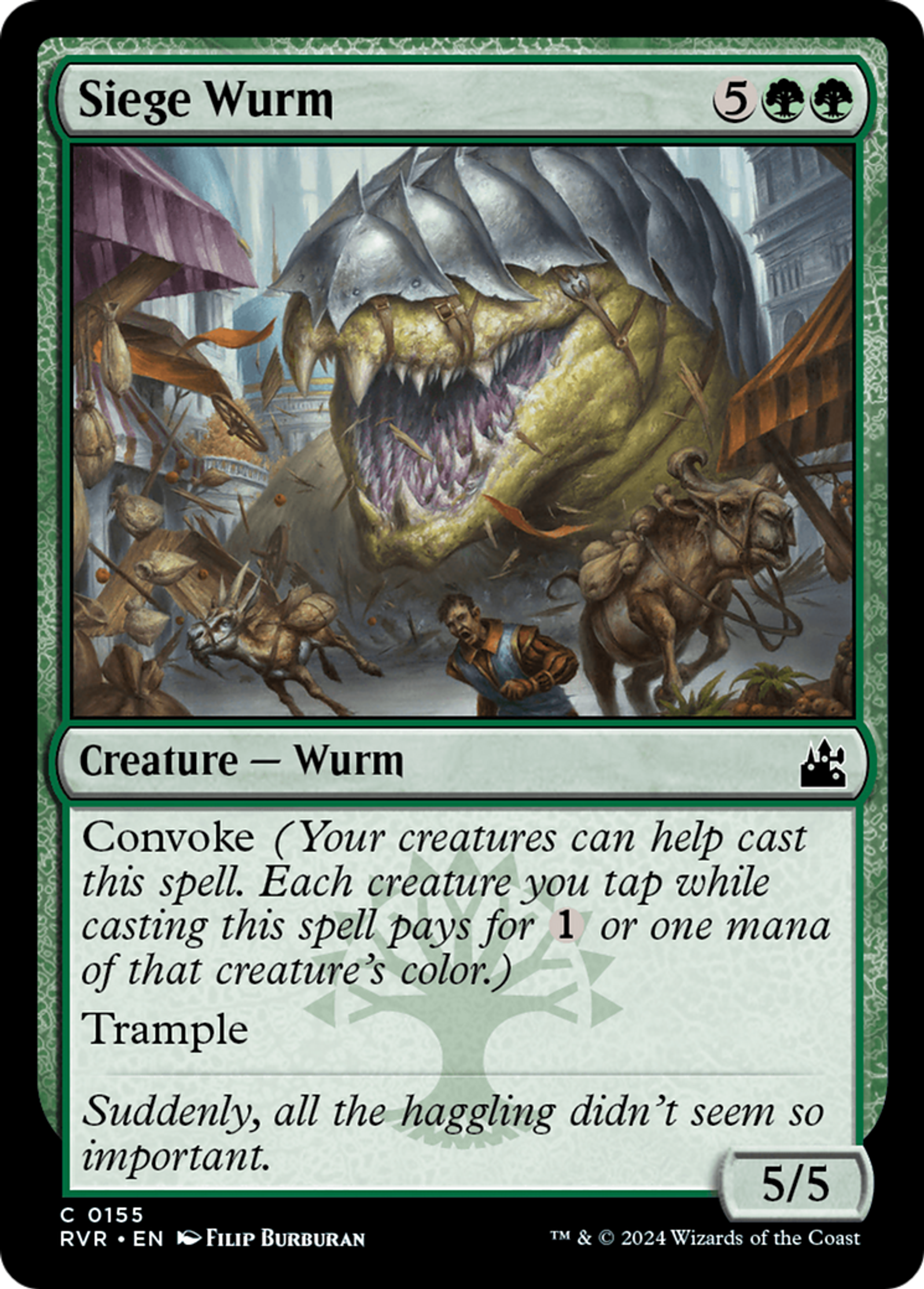 Siege Wurm — Ravnica Remastered — Magic: The Gathering
