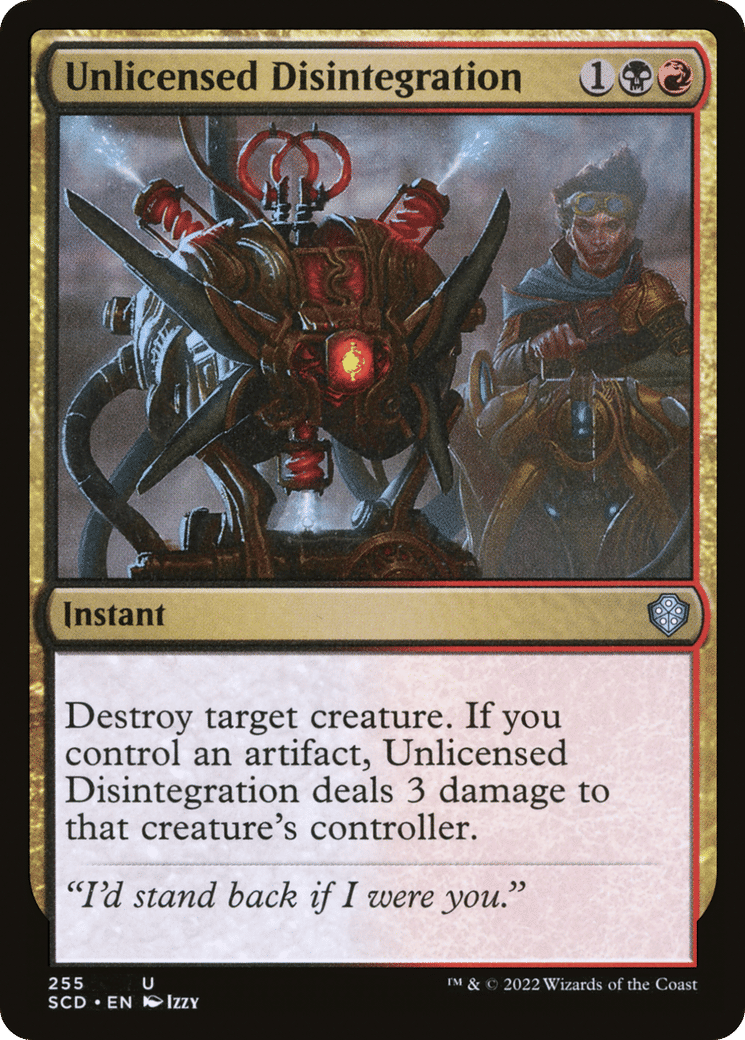 Unlicensed Disintegration — Starter Commander Decks — Magic: The Gathering