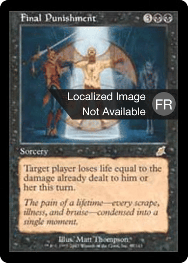 Punition finale — Scourge — Magic: The Gathering