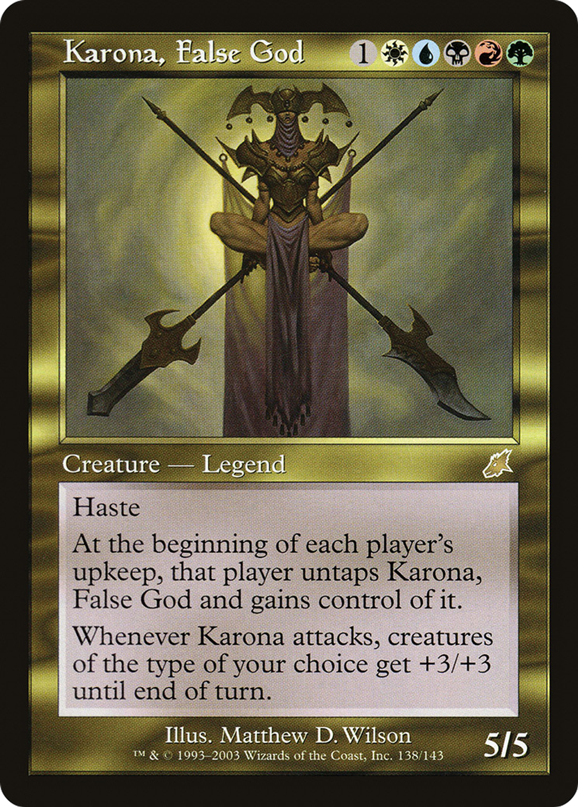 Karona, False God — Scourge — Magic: The Gathering