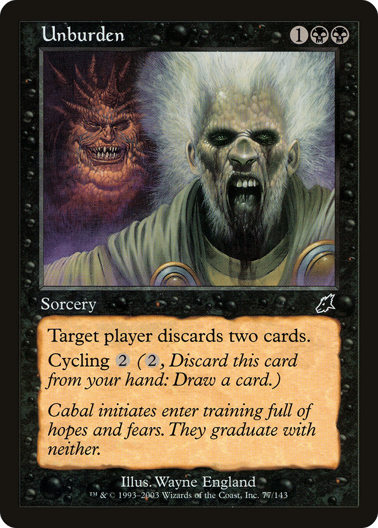 Unburden — Scourge — Magic: The Gathering