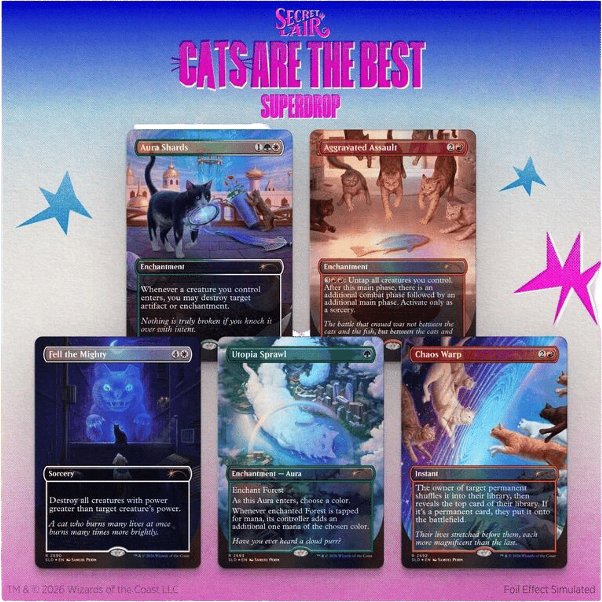 Secret Lair Drop Cats of Chaos Traditional Foil Edition — Secret Lair Drop — Magic: The Gathering