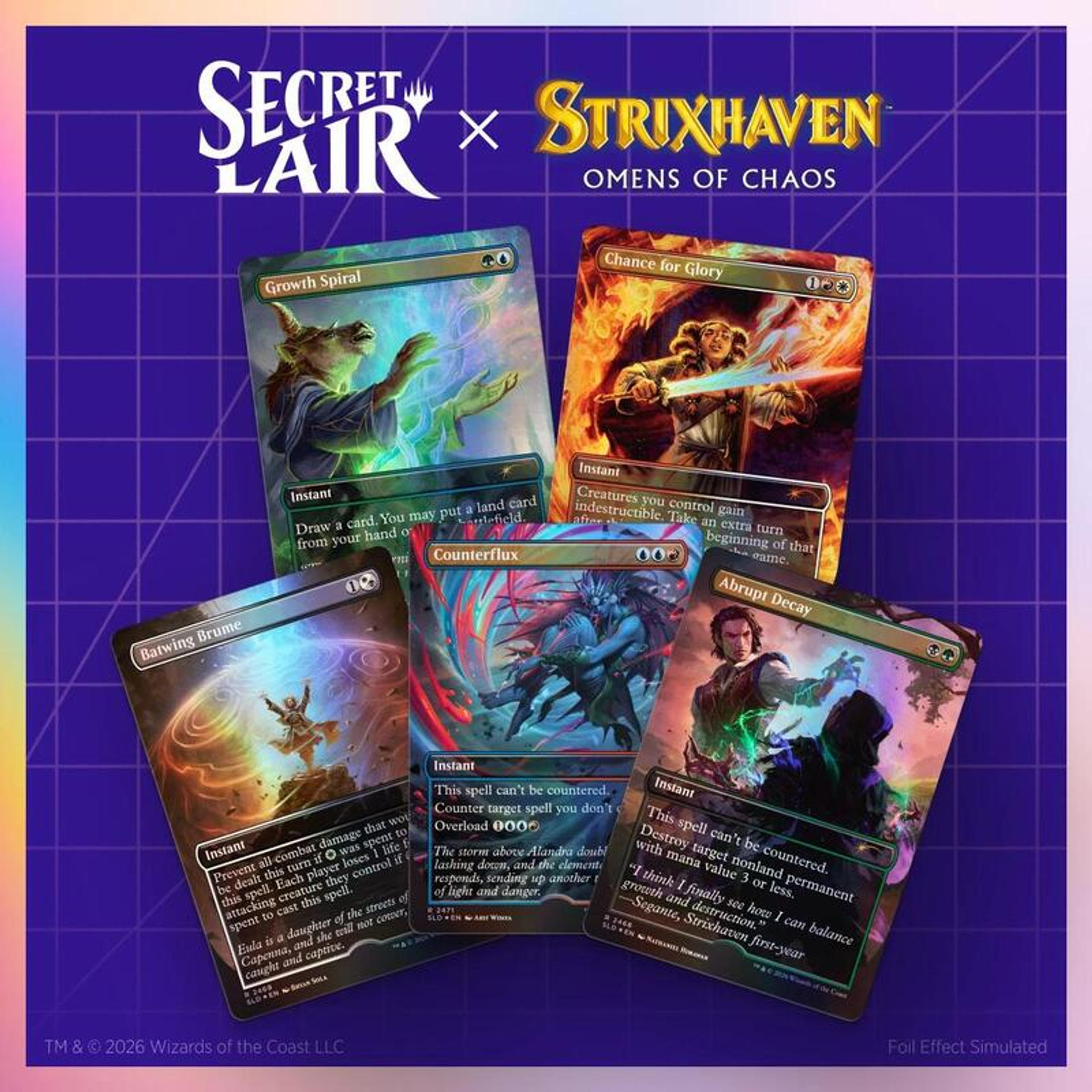 Secret Lair Drop Omens of Chaos Traditional Foil Edition — Secret Lair Drop — Magic: The Gathering