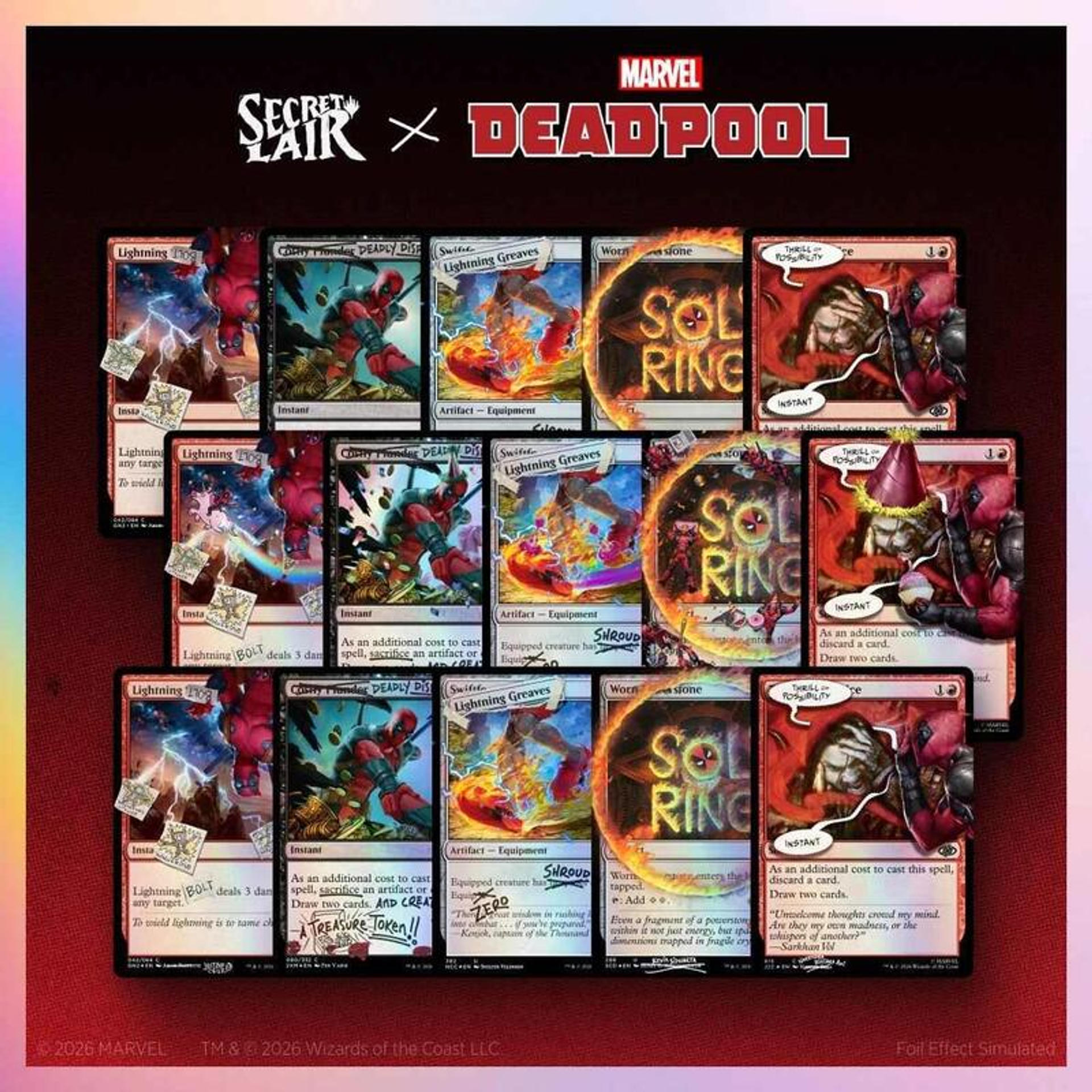 Secret Lair Drop Secret Lair x Marvels Deadpool FINAL_final_REALLYfinal_v7_USETHISONE2_Everything Bundle — Secret Lair Drop — Magic: The Gathering