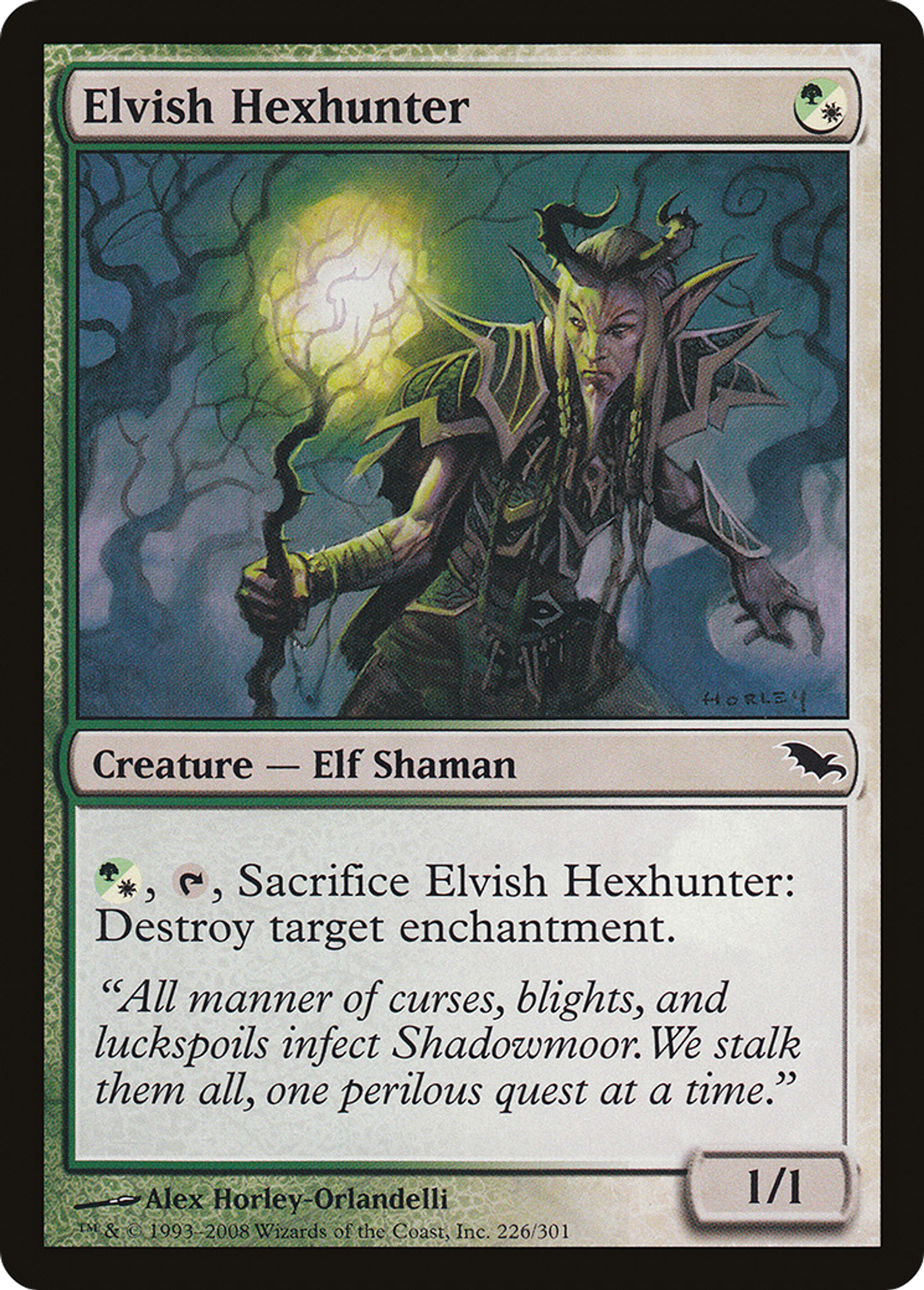 Elvish Hexhunter — Shadowmoor — Magic: The Gathering