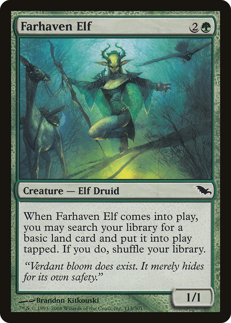 Farhaven Elf — Shadowmoor — Magic: The Gathering