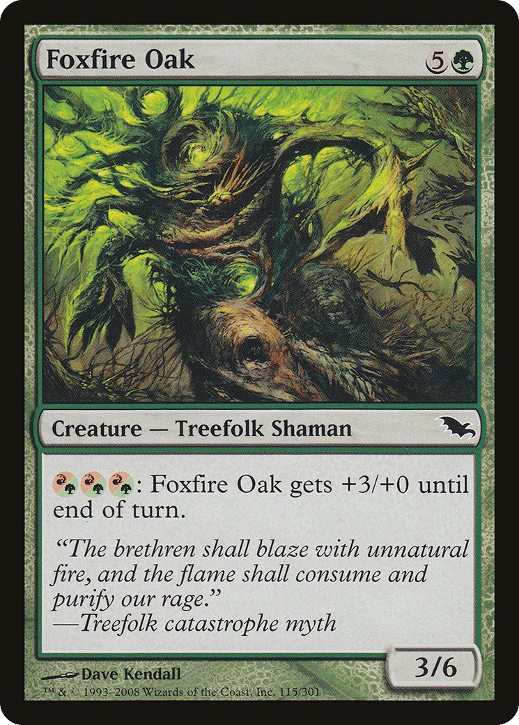 Foxfire Oak — Shadowmoor — Magic: The Gathering