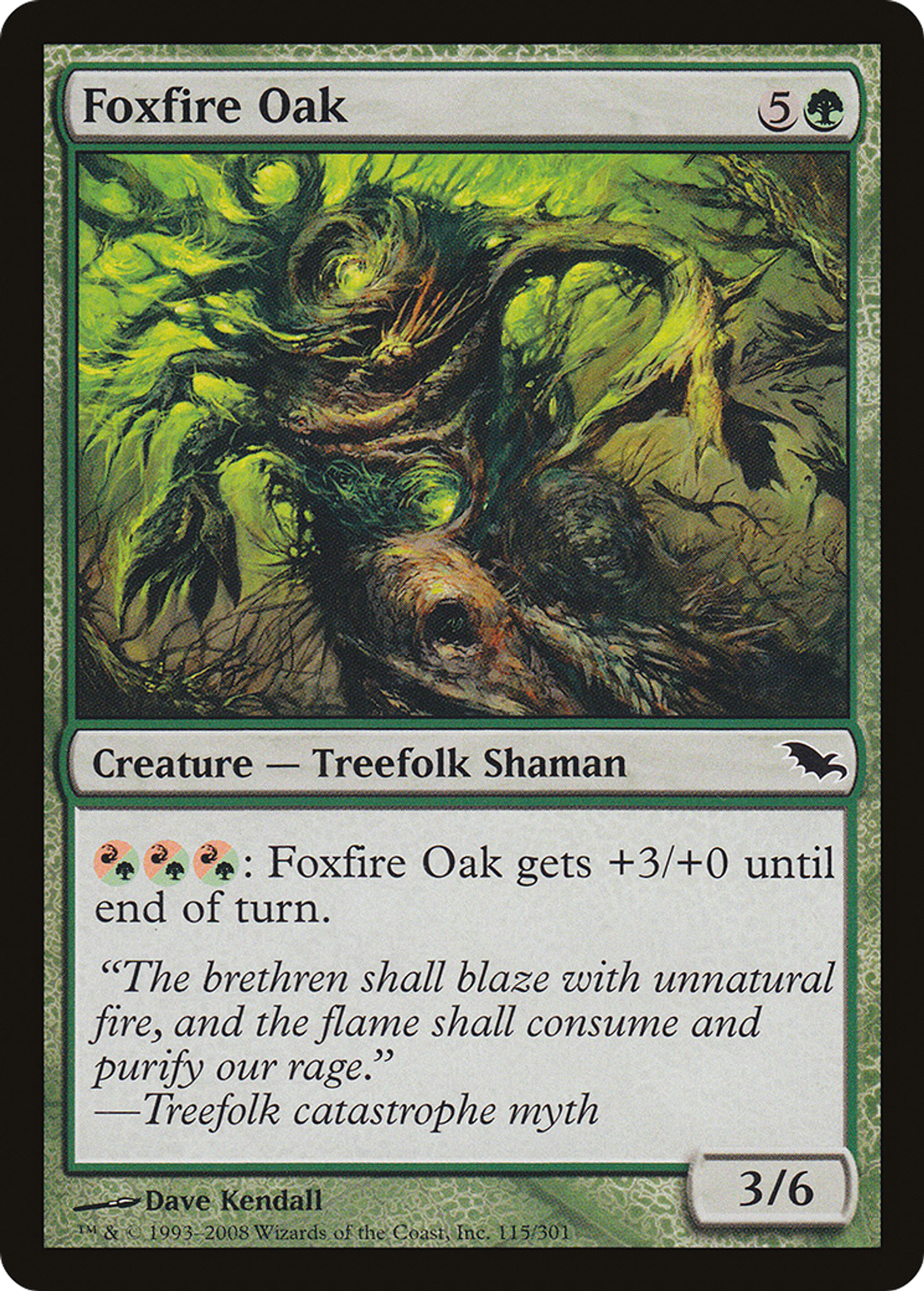 Foxfire Oak — Shadowmoor — Magic: The Gathering