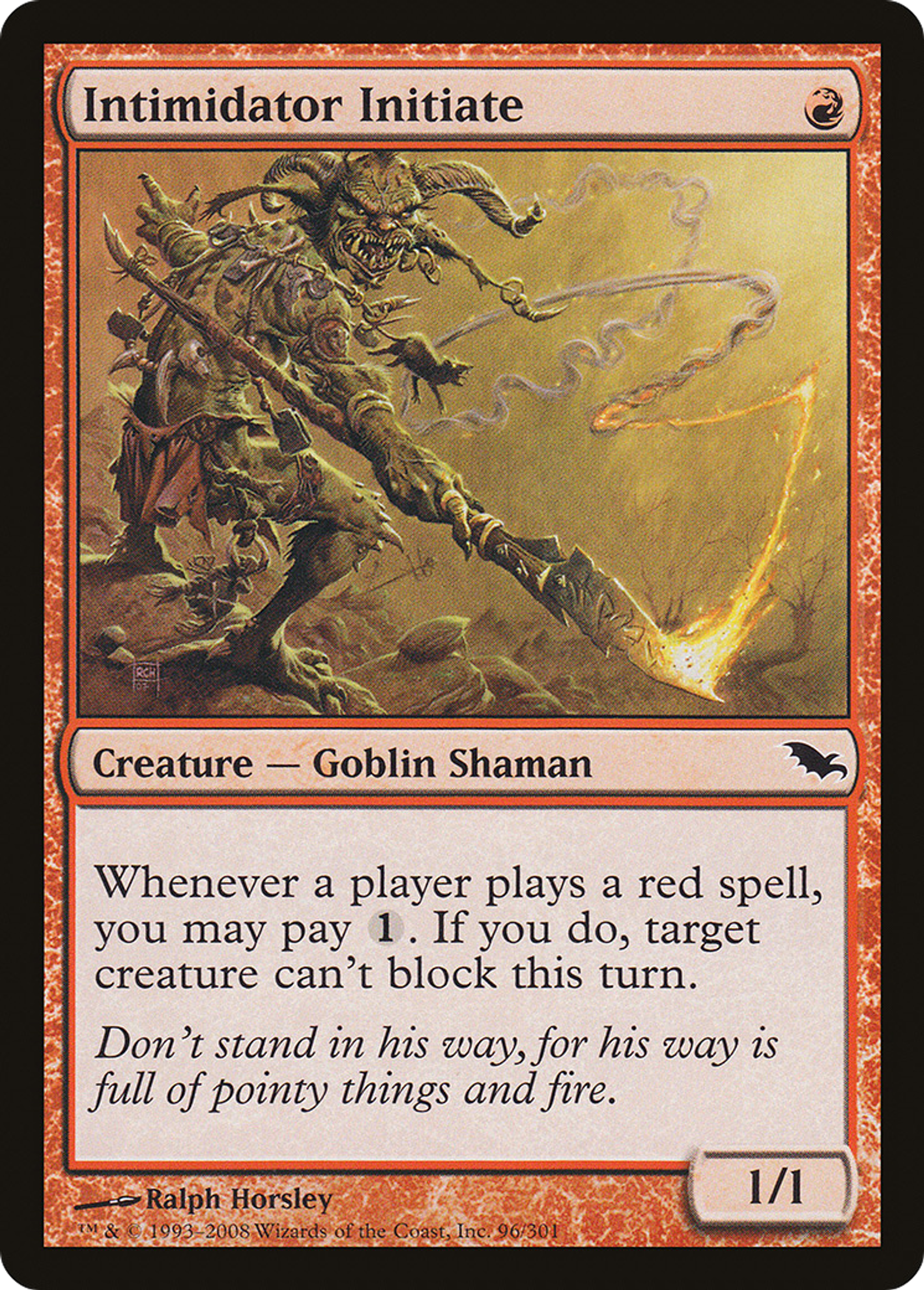 Intimidator Initiate — Shadowmoor — Magic: The Gathering